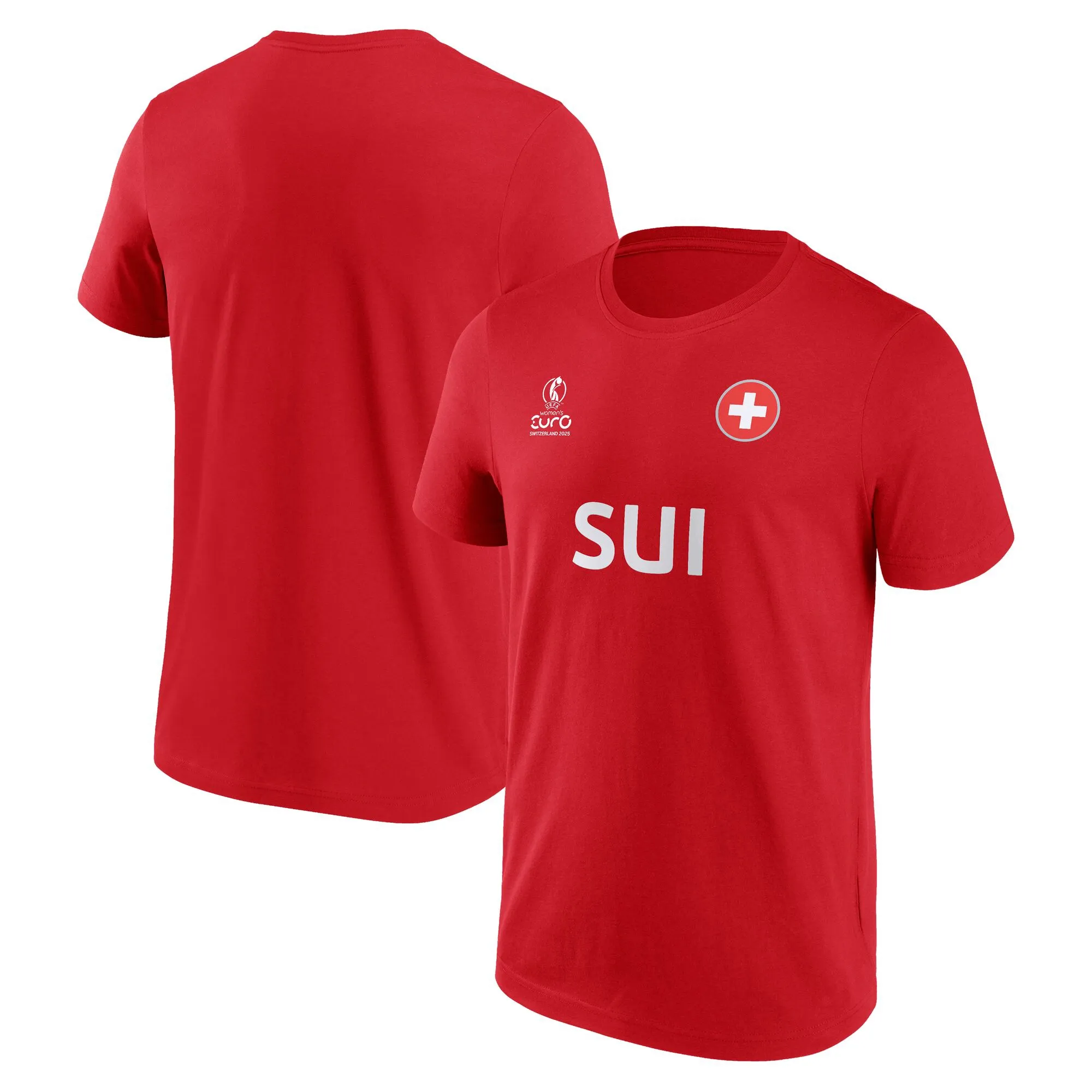 UEFA Euro 25 Switzerland Graphic T-Shirt - Athletic Red - Unisex