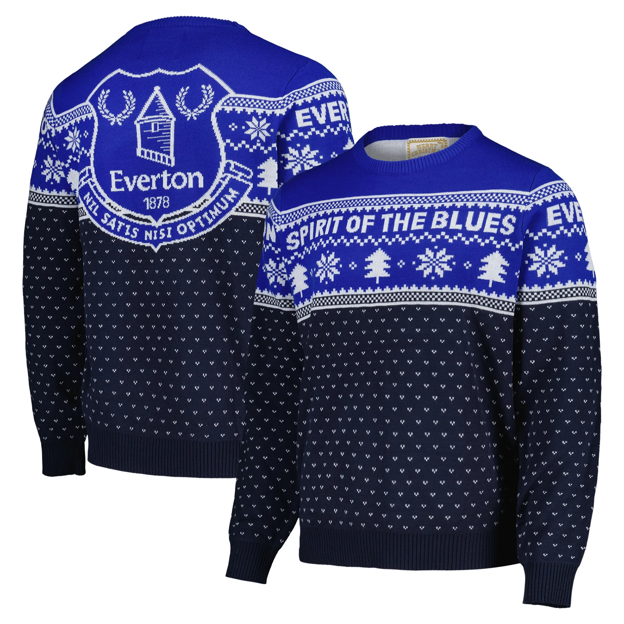 Everton Christmas Jumper - Royal/Navy - Adults