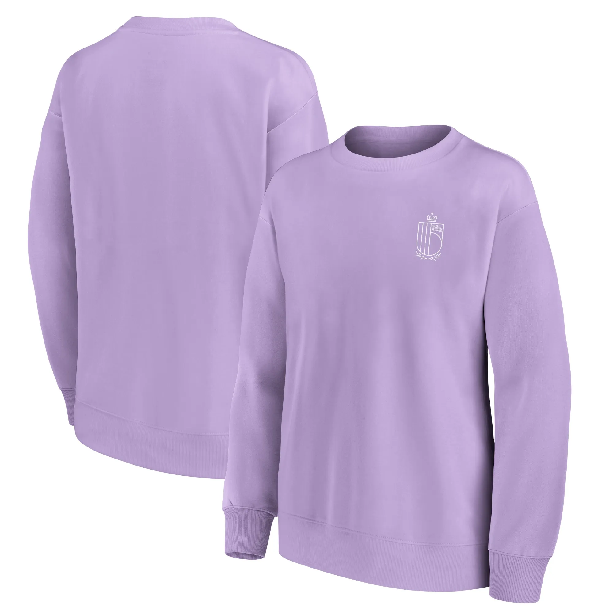 Belgium FA Mono Logo Graphic Oversized Crew Sweatshirt  - Purple Rose - Womens