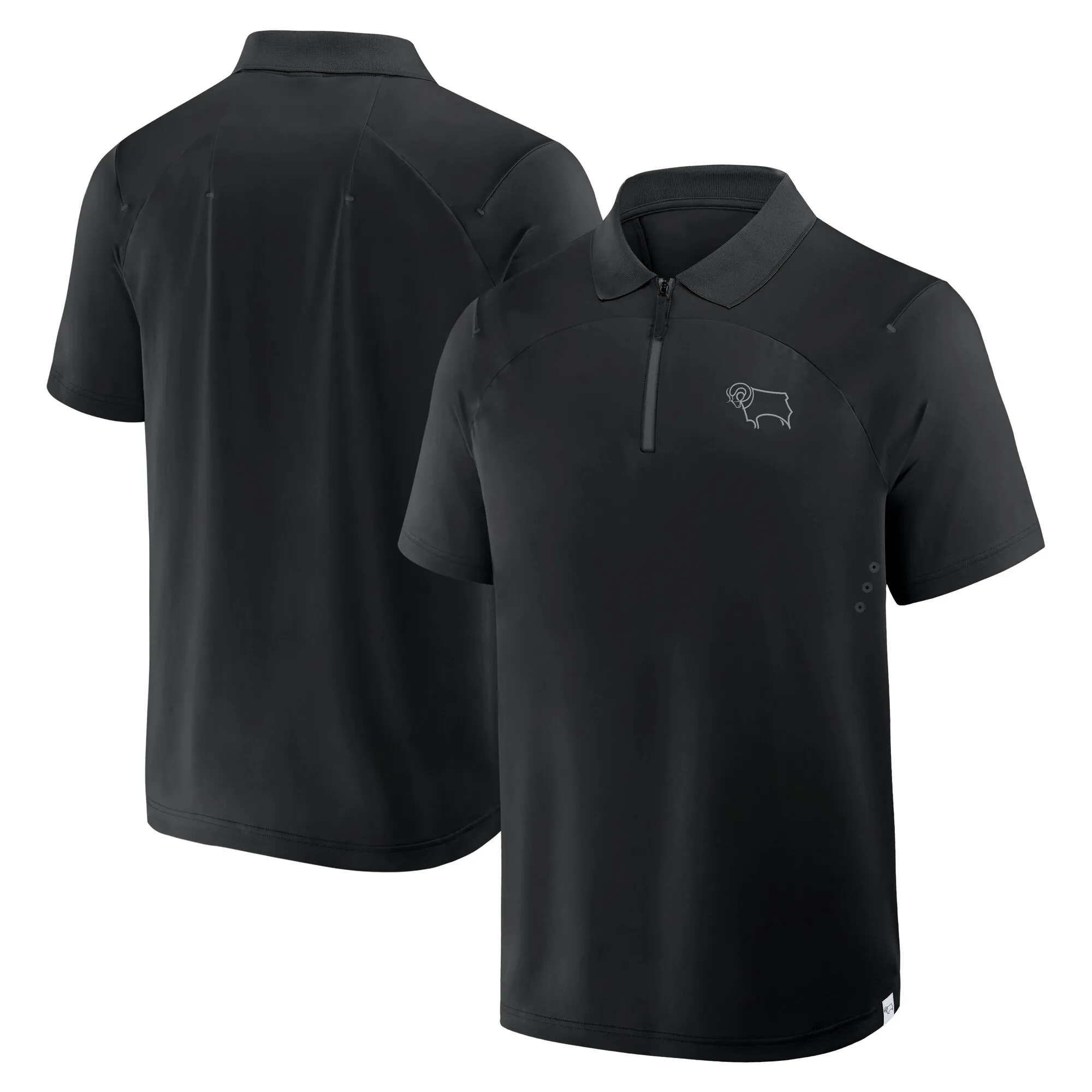 Derby County Tech Polo - Black - Mens