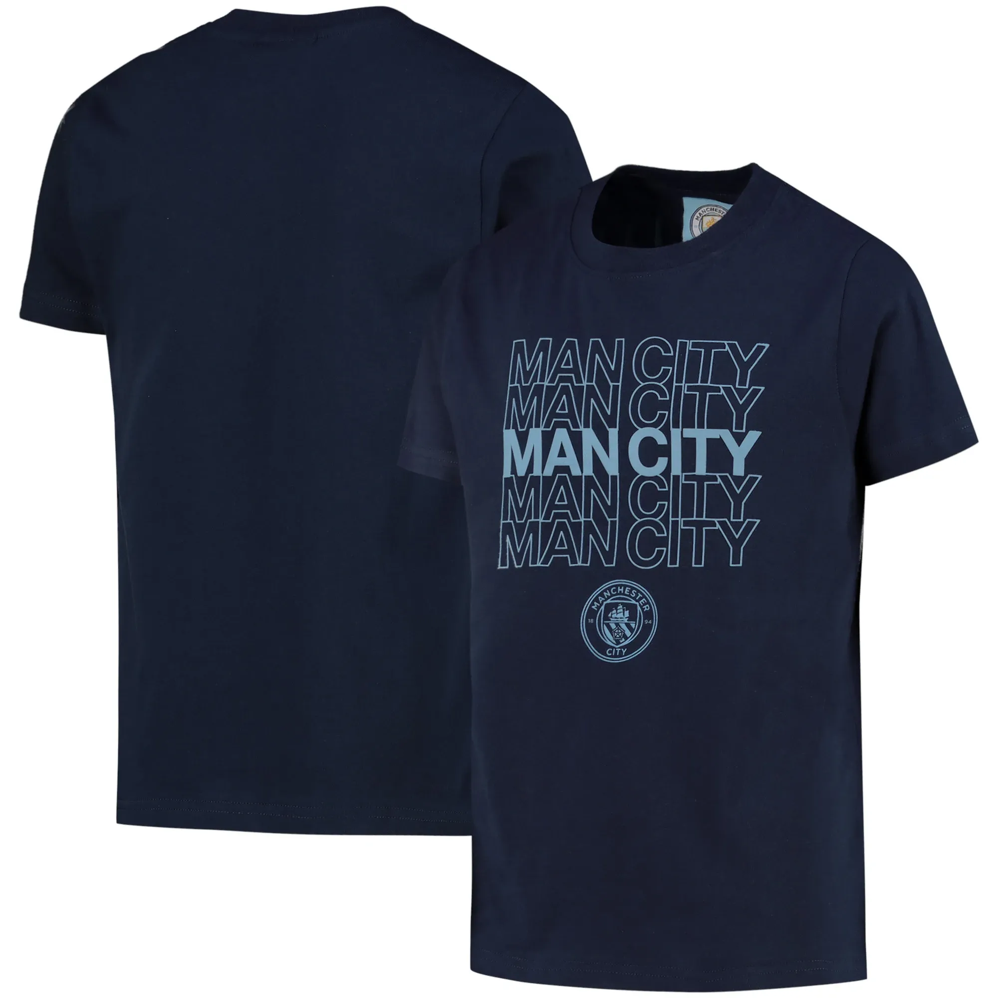 Manchester City Graphic T-Shirt - Navy - Kids