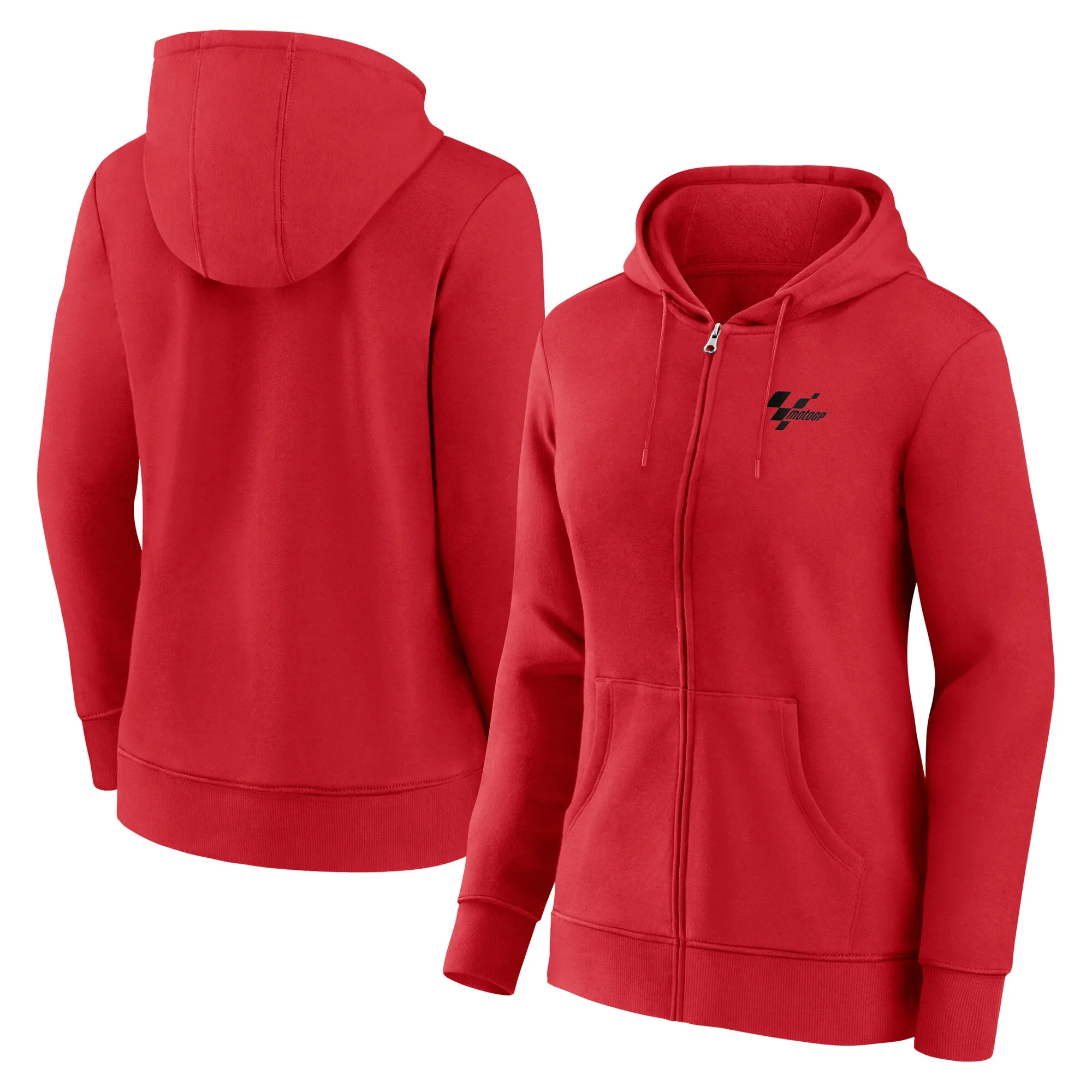 MotoGP Essentials Small Crest Full Zip Hoodie  - Red - Womens