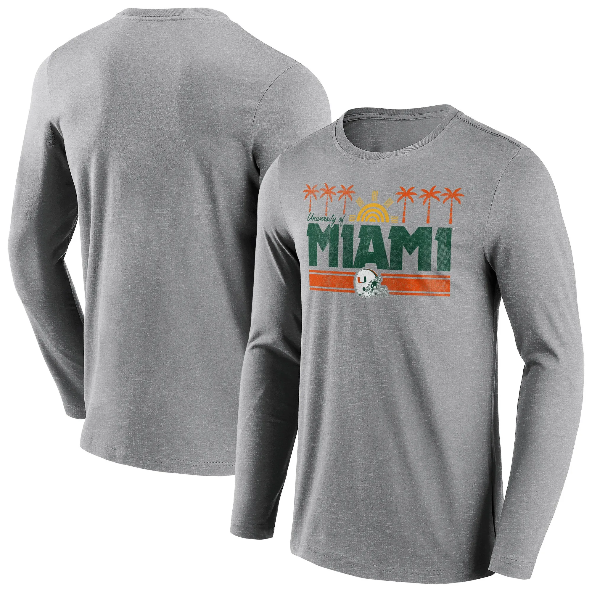 NCAA Miami Hurricanes Hometown Graphic Long Sleeve T-Shirt - Mens