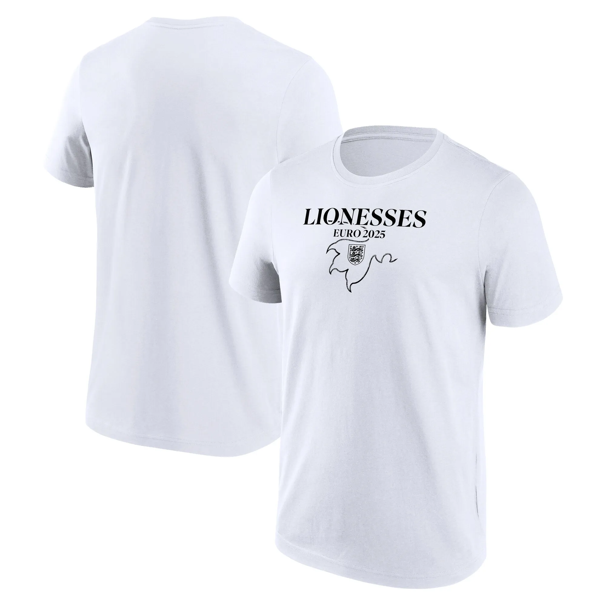 England Euro 2025 Graphic T-Shirt - White - Unisex