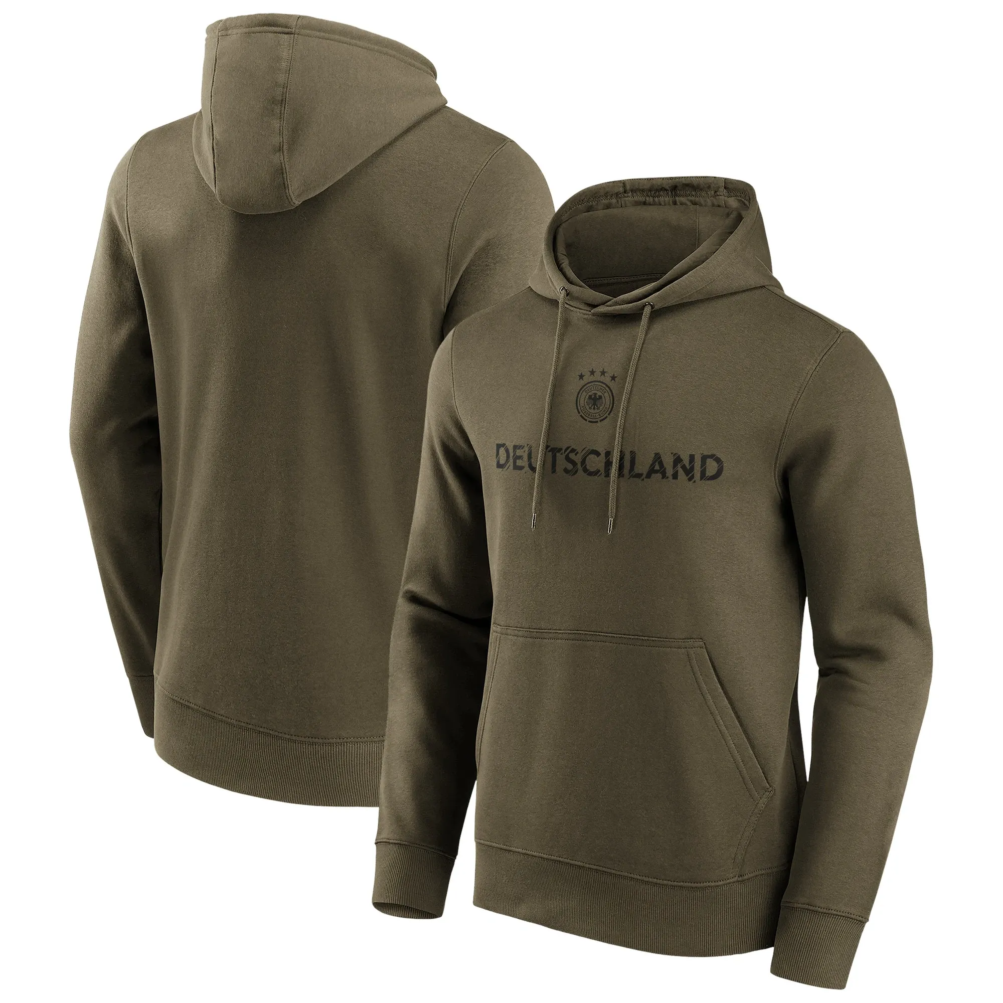DFB Fragment Wordmark Graphic Hoodie - Khaki - Mens