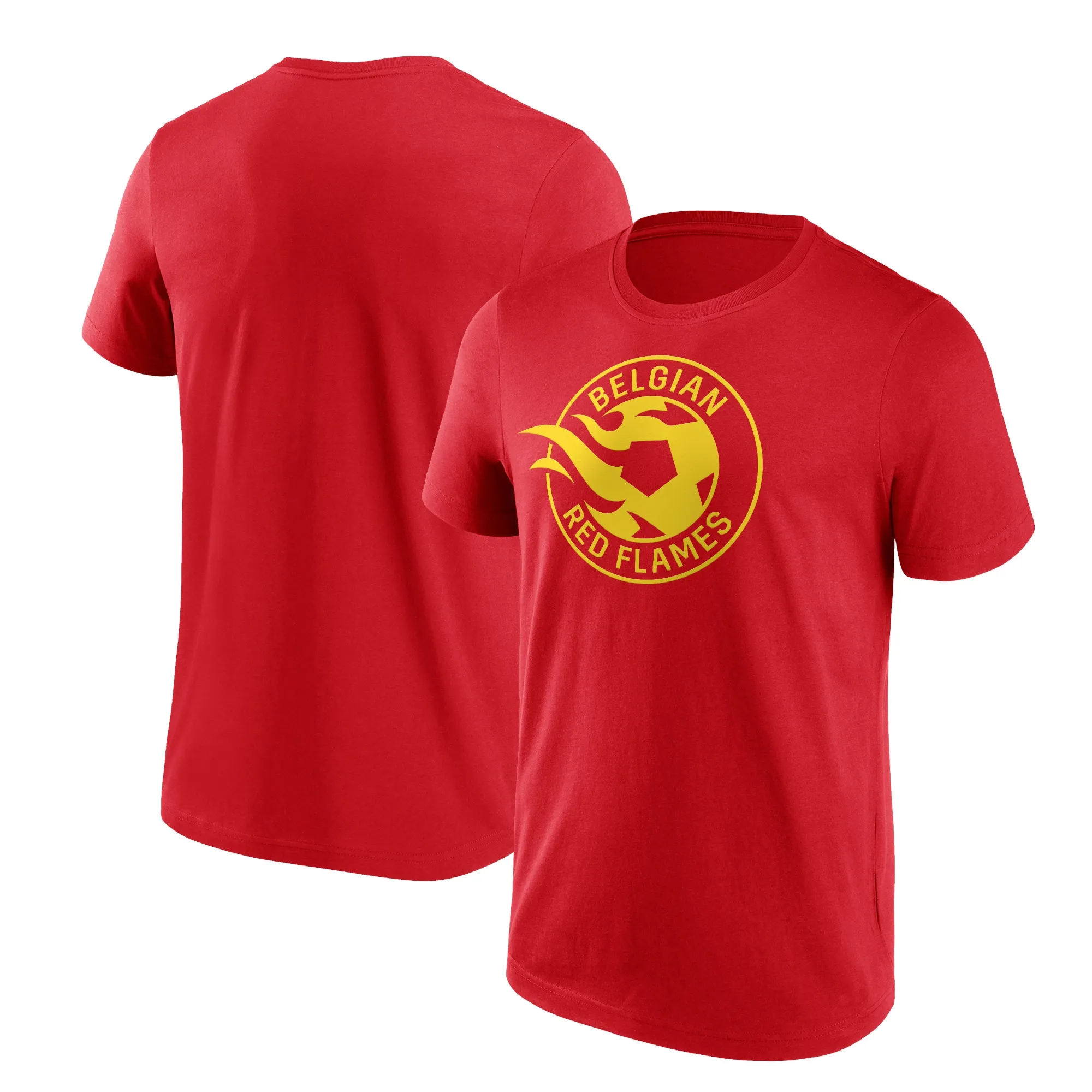Belgium FA Red Flames Graphic T-Shirt - Red - Mens