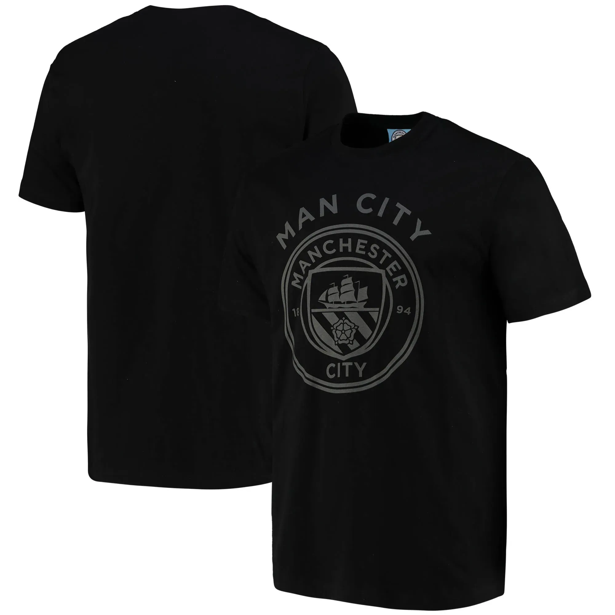 Manchester City Tonal Graphic T-Shirt - Black - Mens