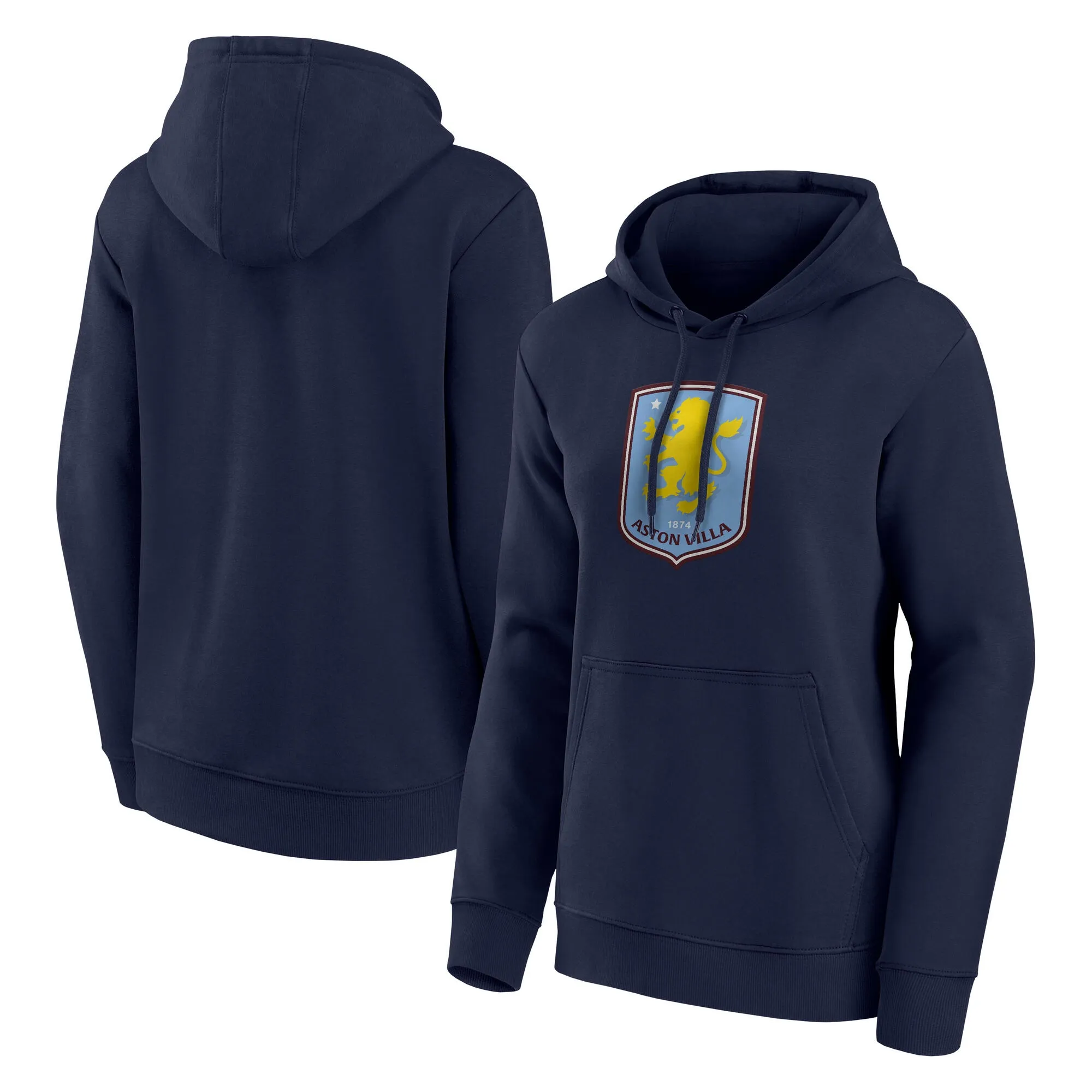 Aston Villa Primary Logo Graphic Hoodie - Navy - Womens