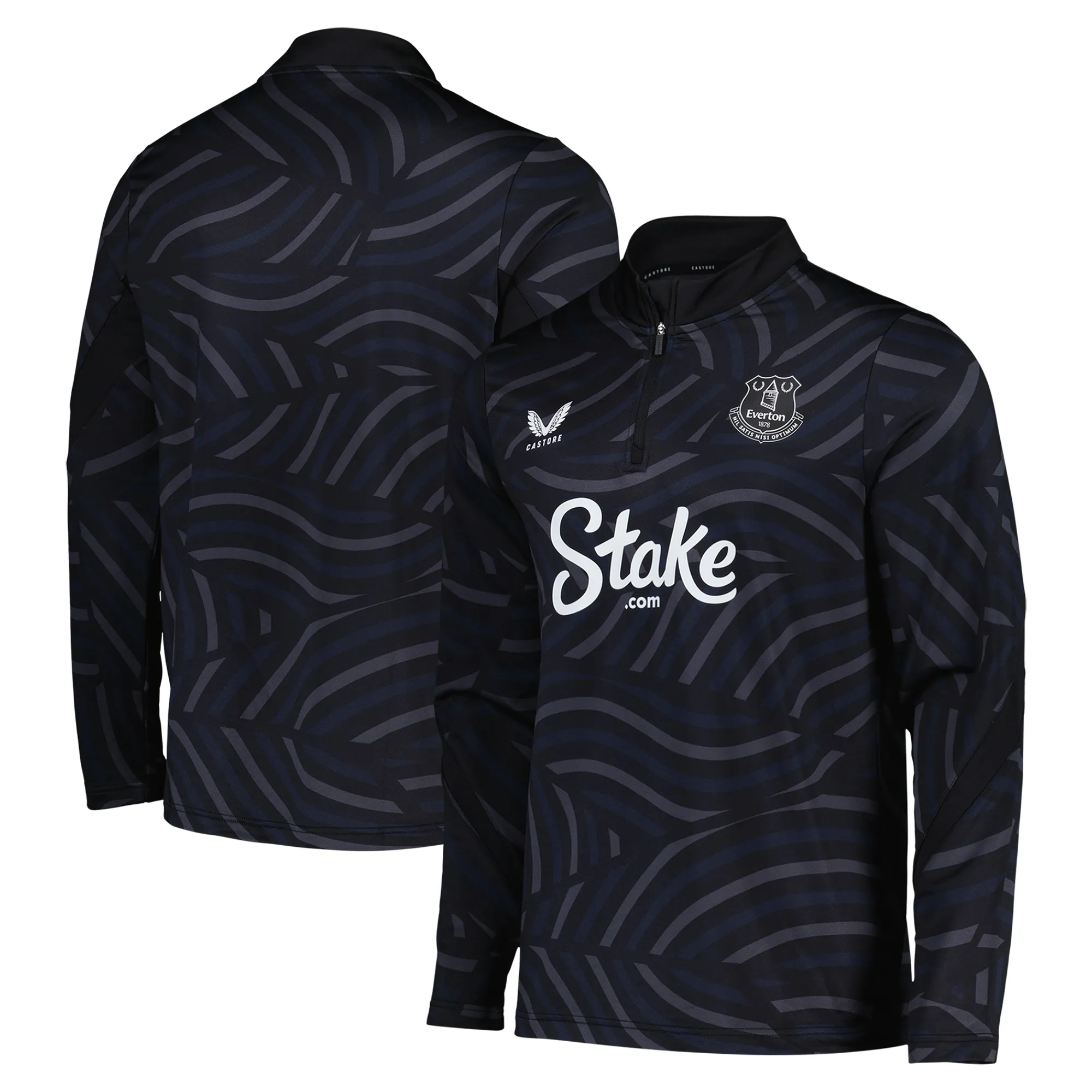 Everton Castore Third Matchday 1/4 Zip Midlayer - Black