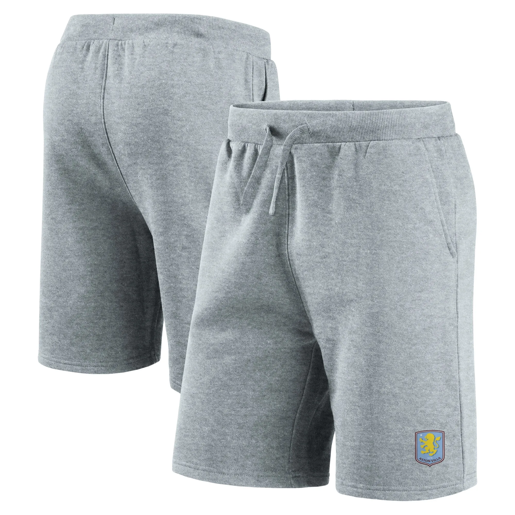 Aston Villa Logo Sweat Short - Sports Grey - Mens