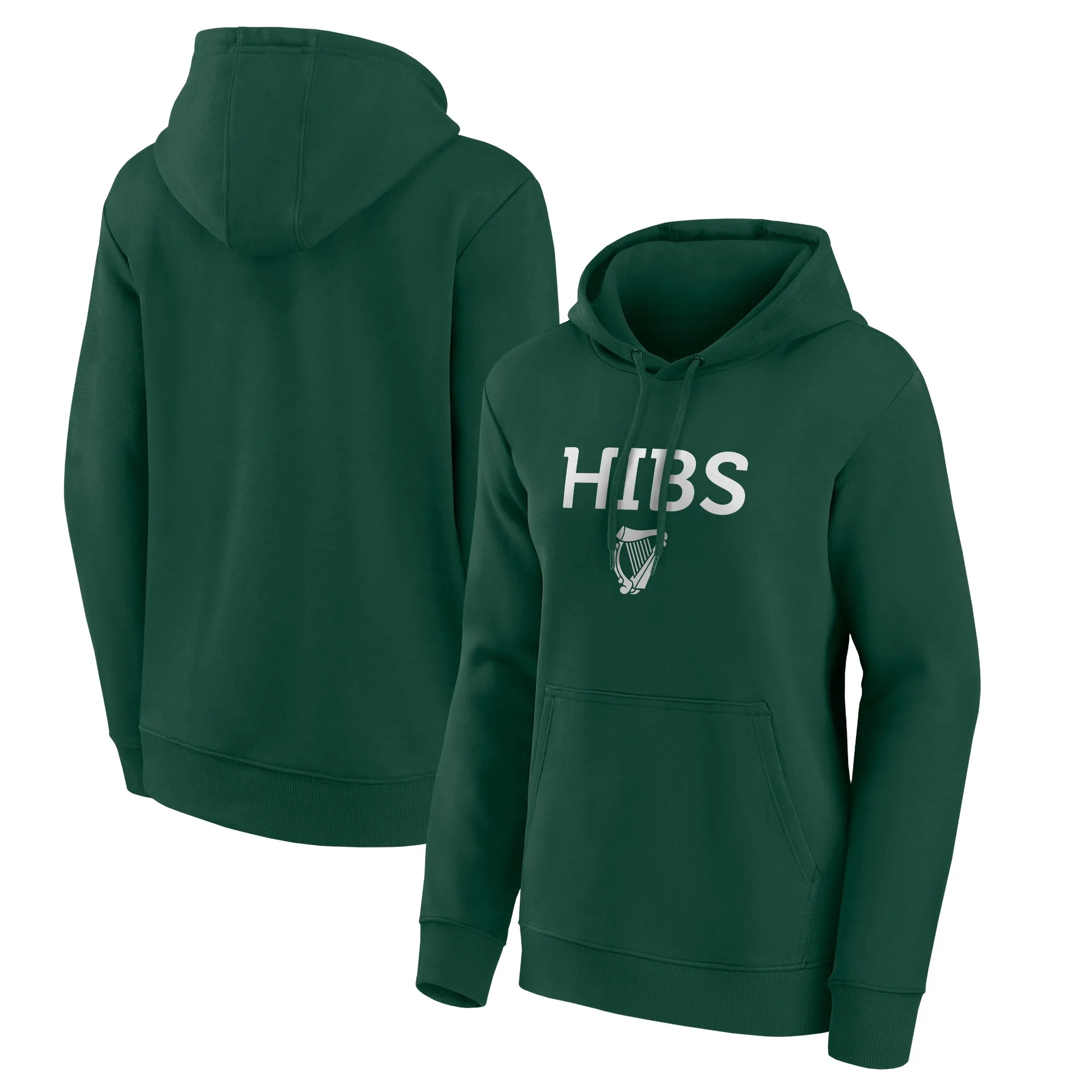 Hibernian Wordmark Graphic Hoodie - Dark Green - Womens