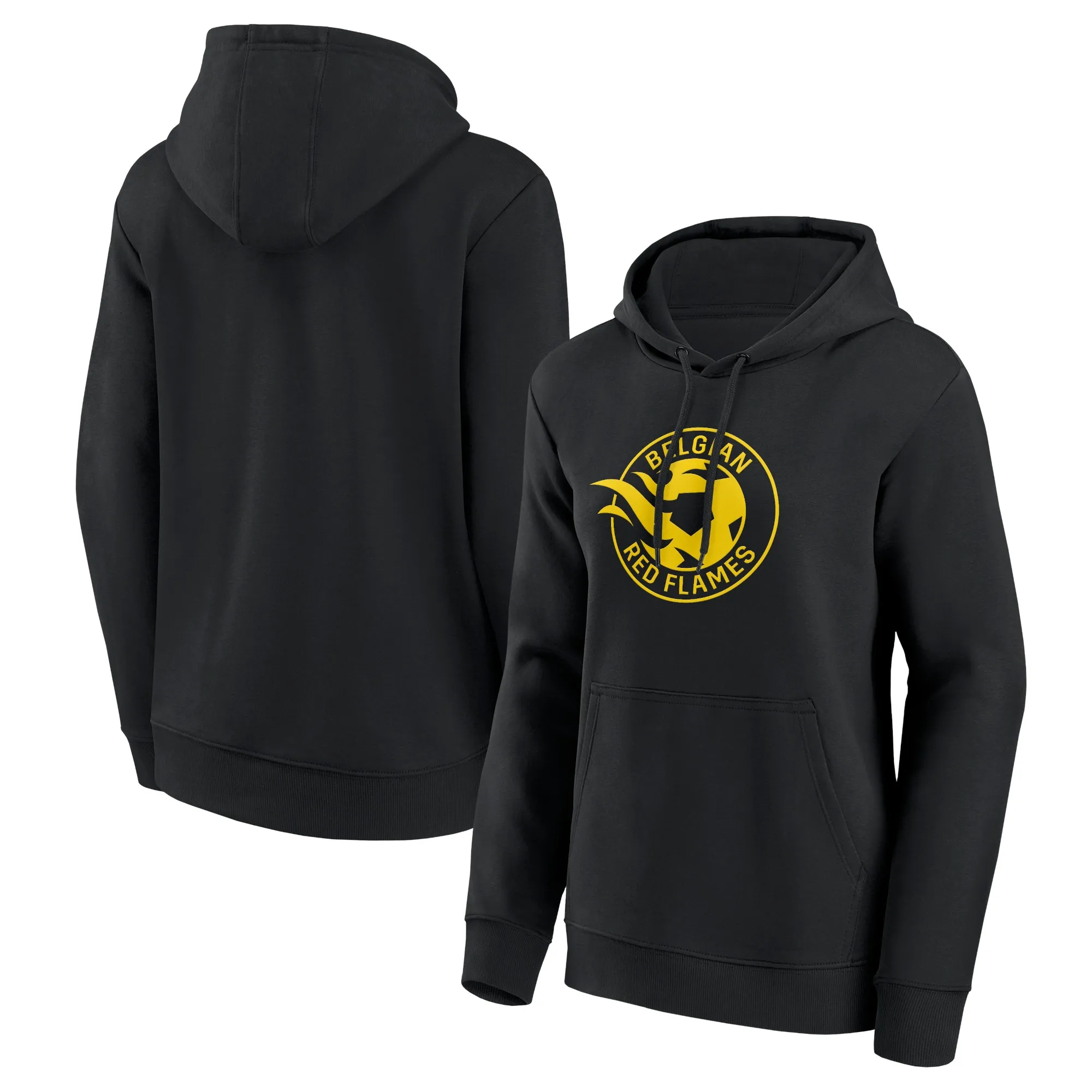 Belgium FA Red Flames Graphic Hoodie - Black - Womens