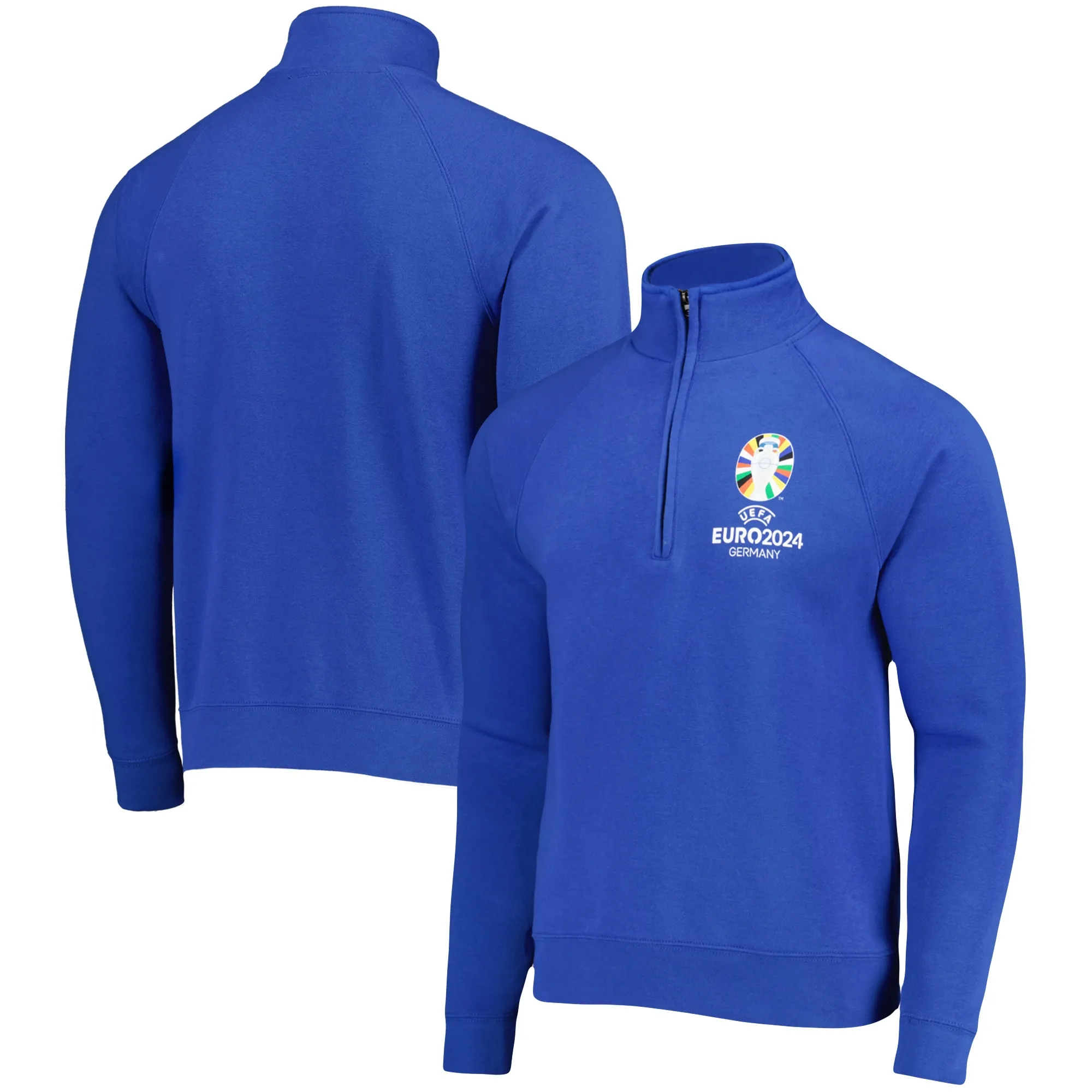 UEFA Euro 2024 Logo 1/4 Zip Top - Royal - Unisex