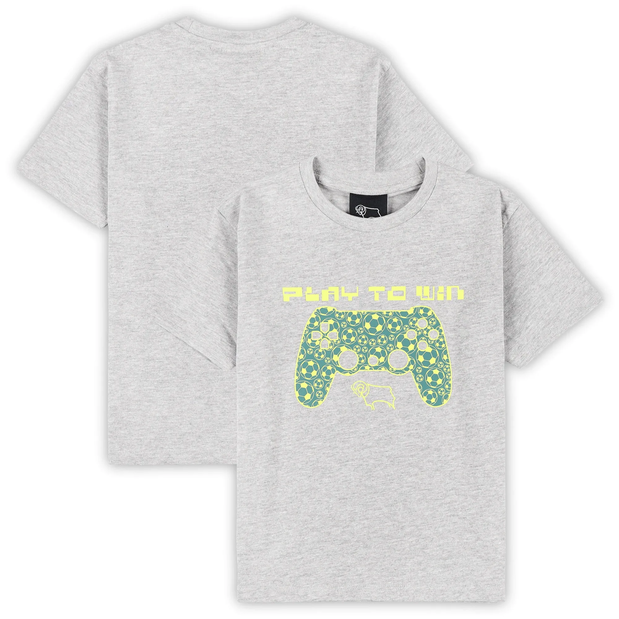 Derby County Play To Win T-Shirt - Grey Marl - Boys