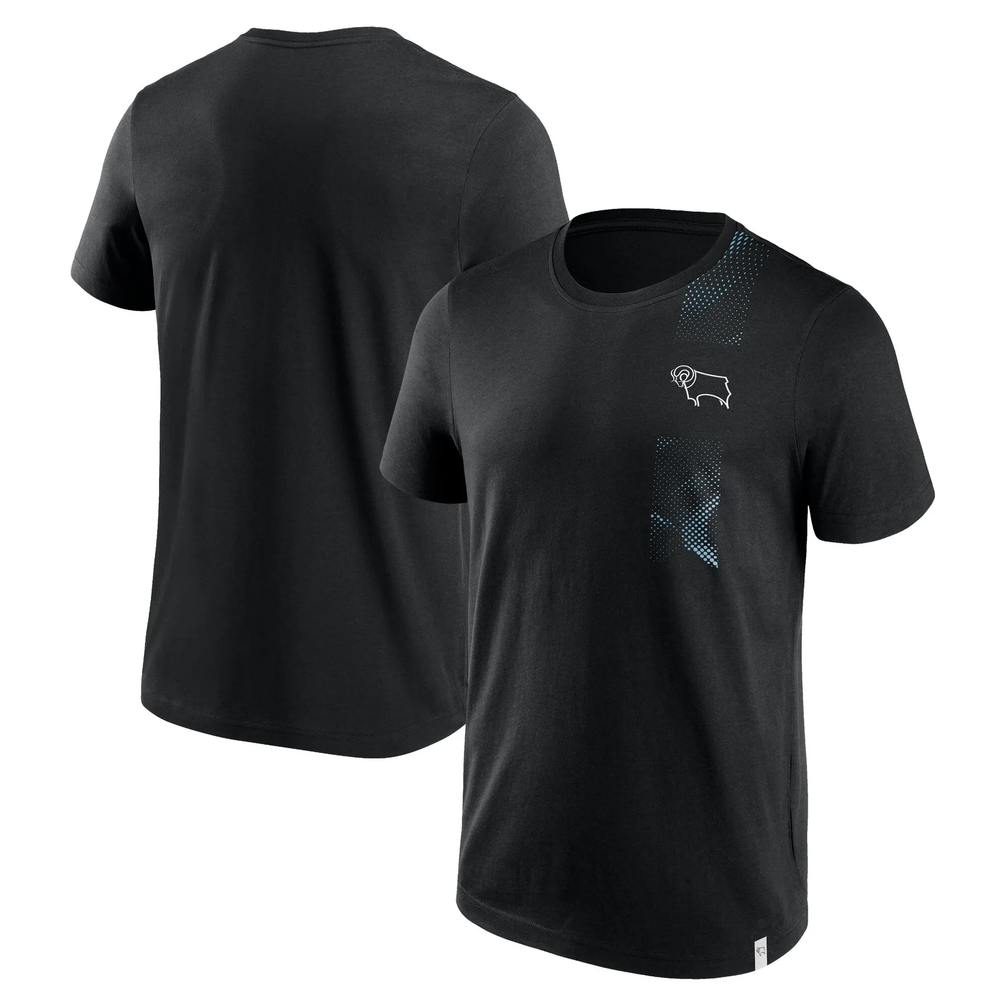 Derby County Lo Fi Gradient Graphic T-Shirt - Black - Mens
