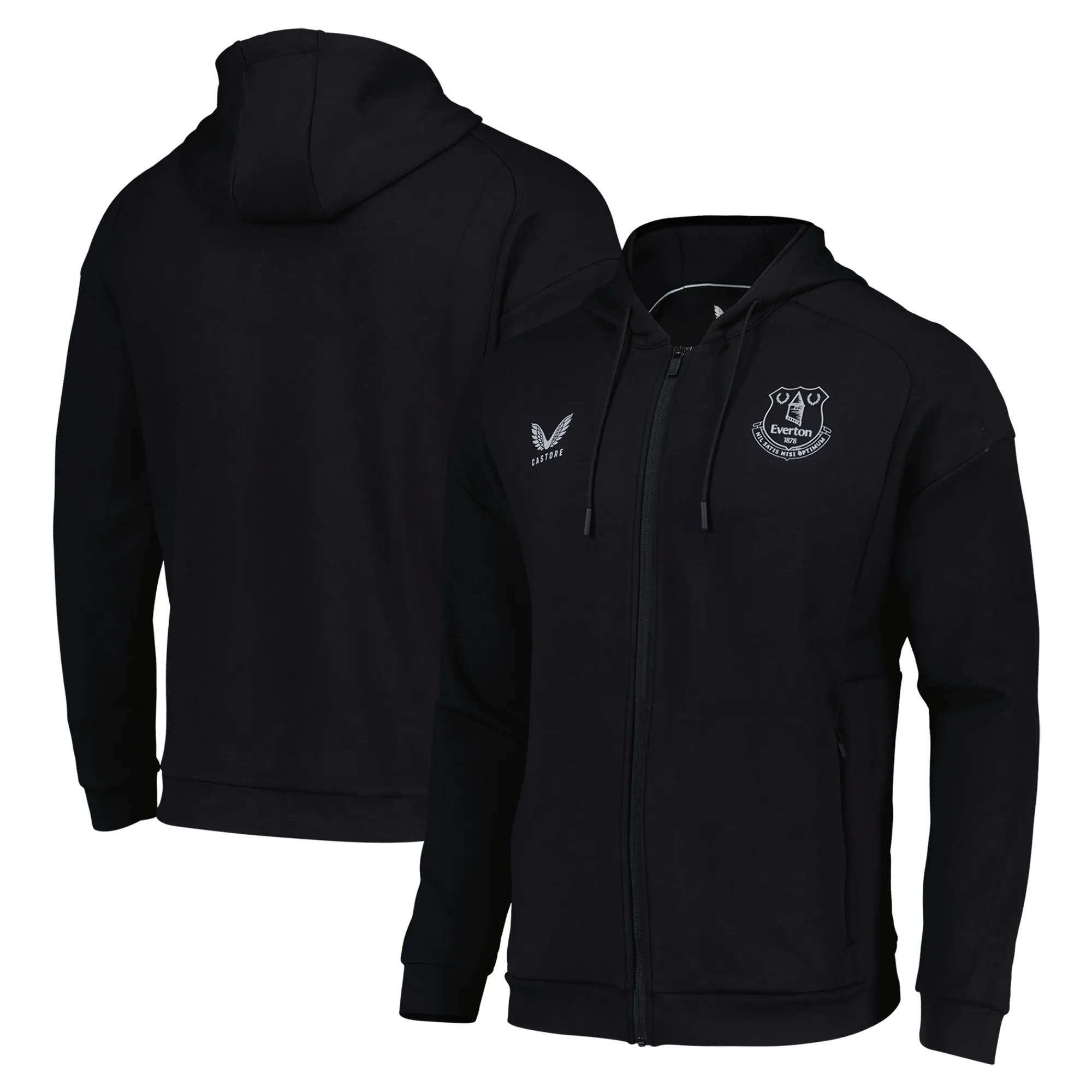 Everton Castore Travel Full Zip Hoodie - Black