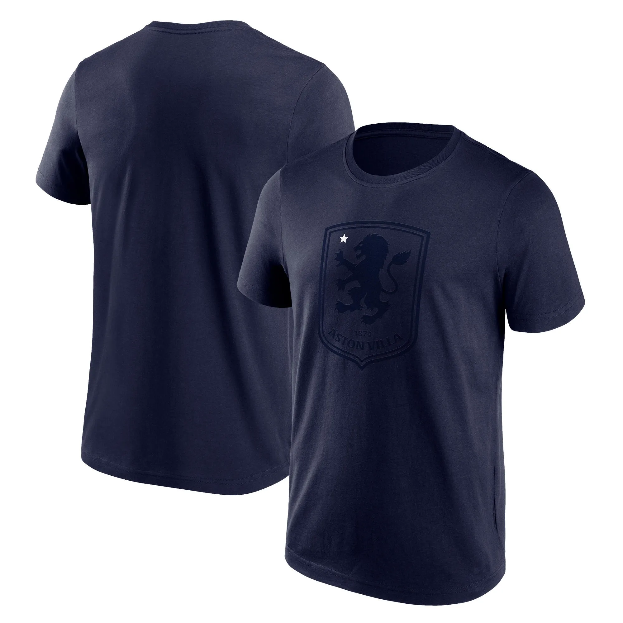 Aston Villa Detail Graphic T-Shirt - Navy - Mens