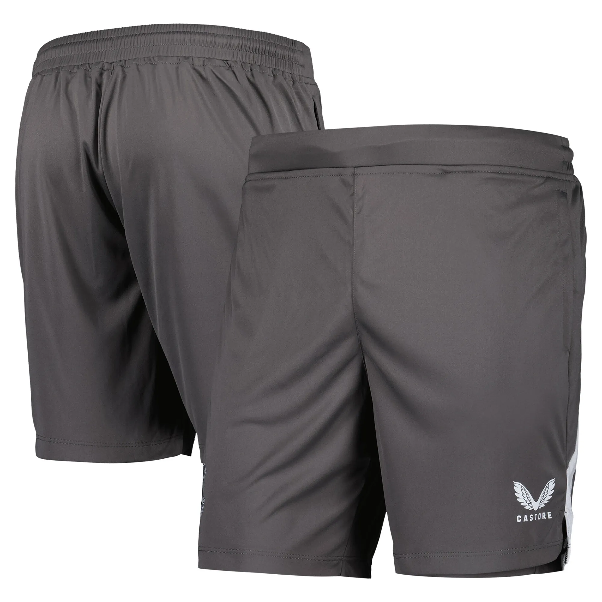 Everton Castore Players Training Zipped Shorts - Grey - Kids