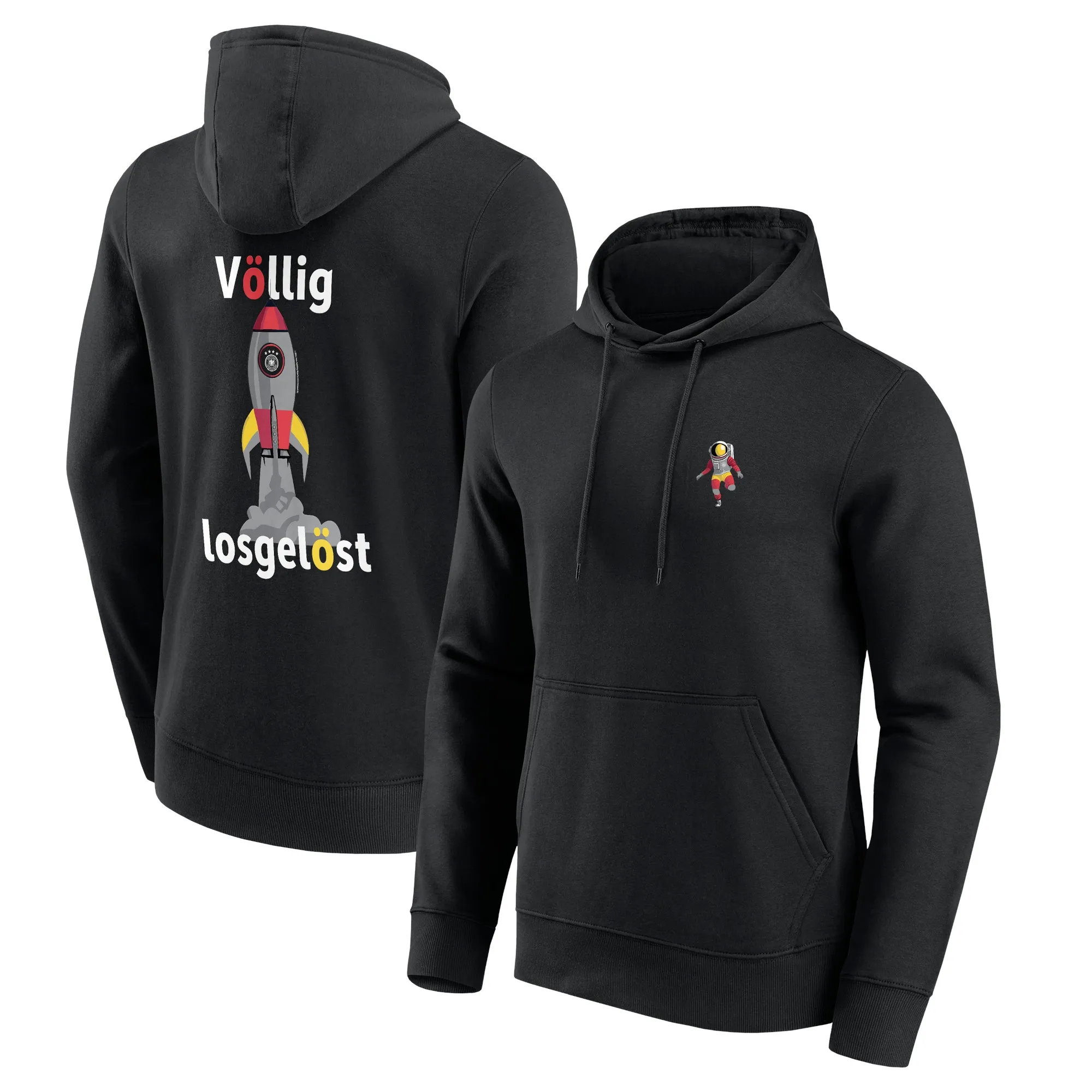 DFB Major Tom Graphic Hoodie - Black - Mens