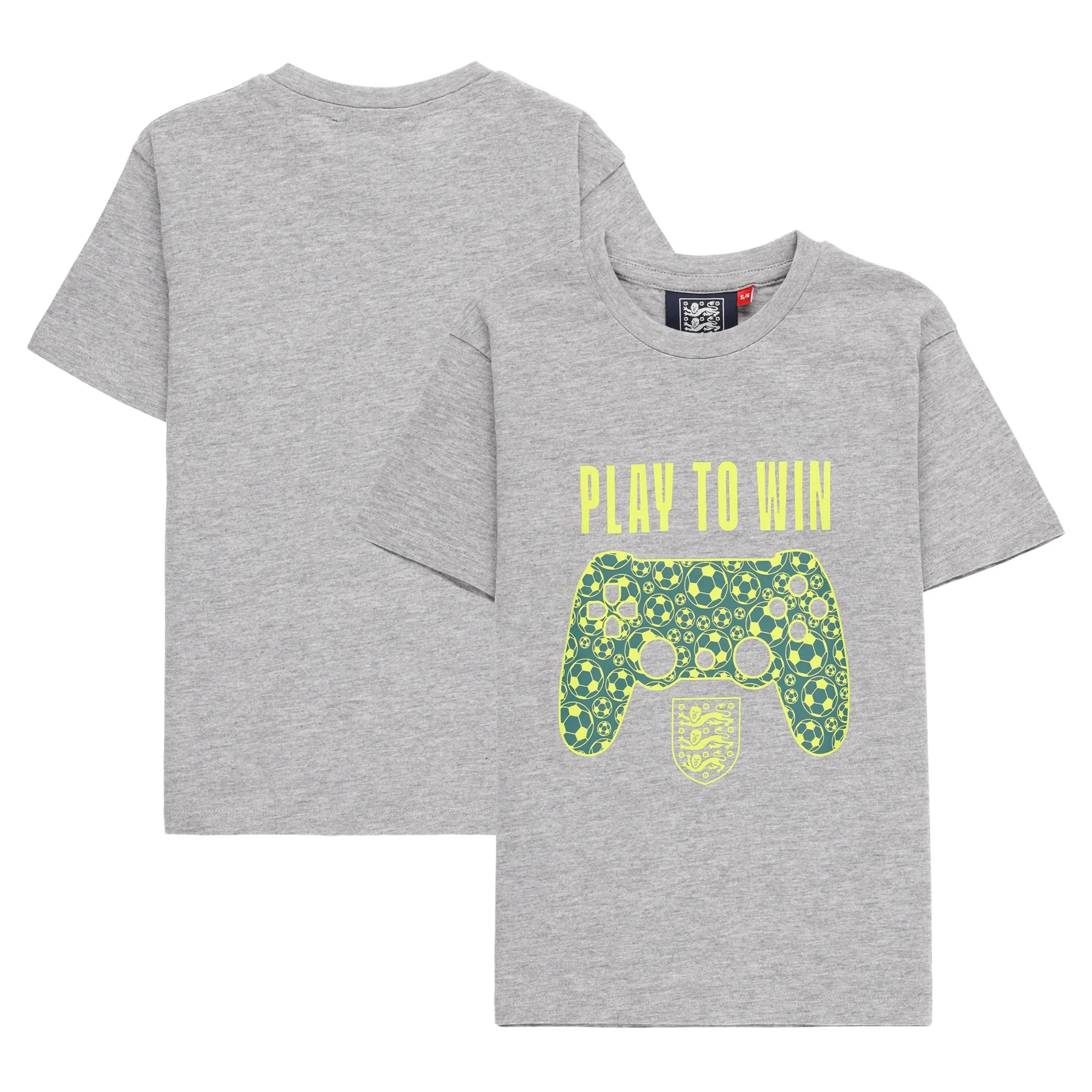 England Play To Win T-Shirt - Grey Marl - Boys
