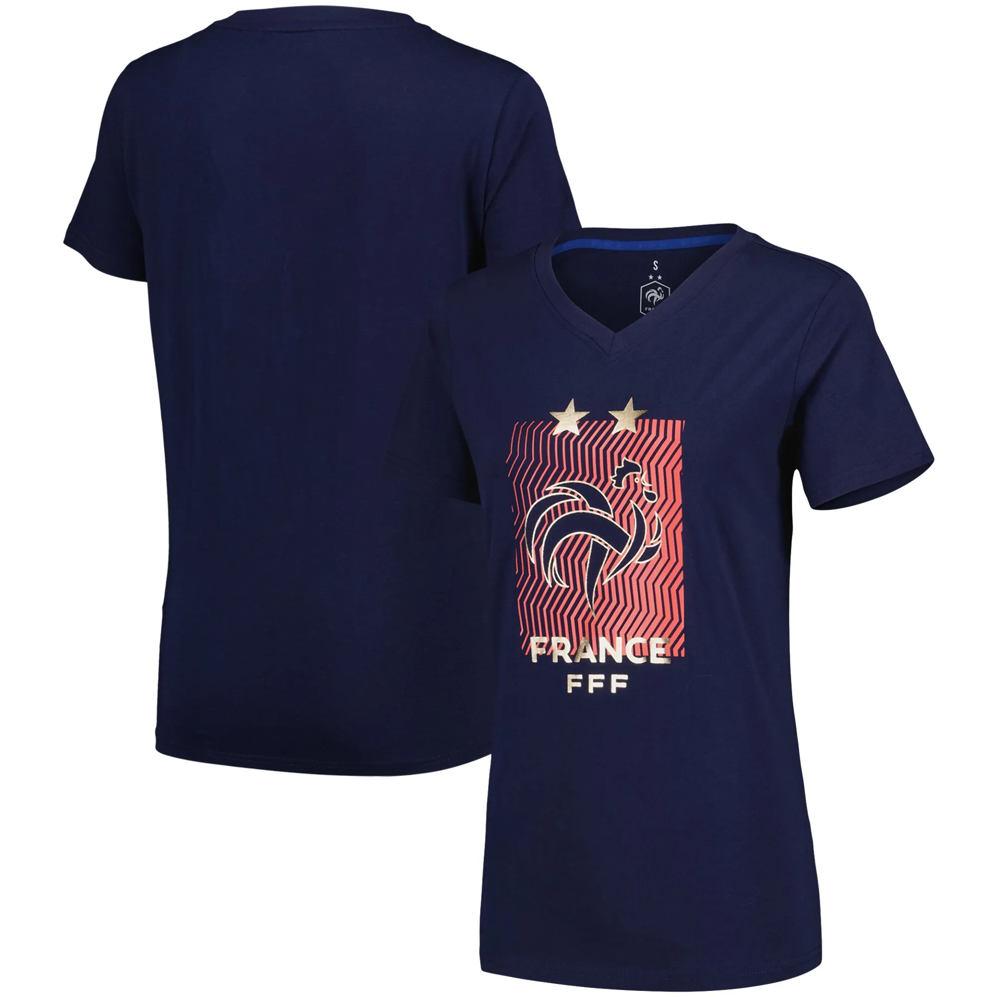 France Large Crest T-Shirt - Navy - Womens