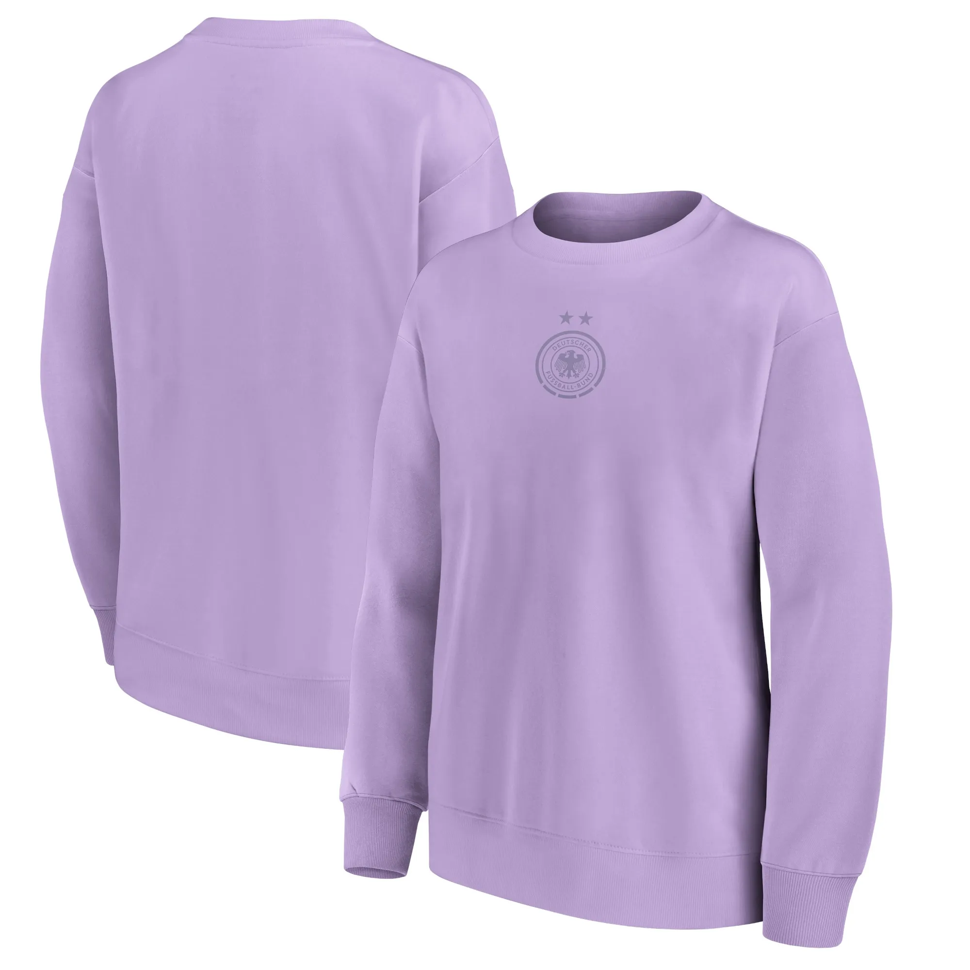 Germany Graffiti Graphic Oversized Crew Sweatshirt - Purple Rose - Womens