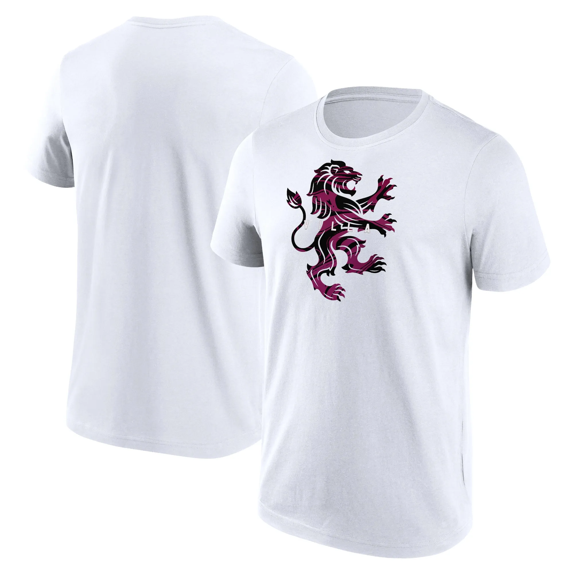 Aston Villa Short Sleeve T-Shirt - White - Mens