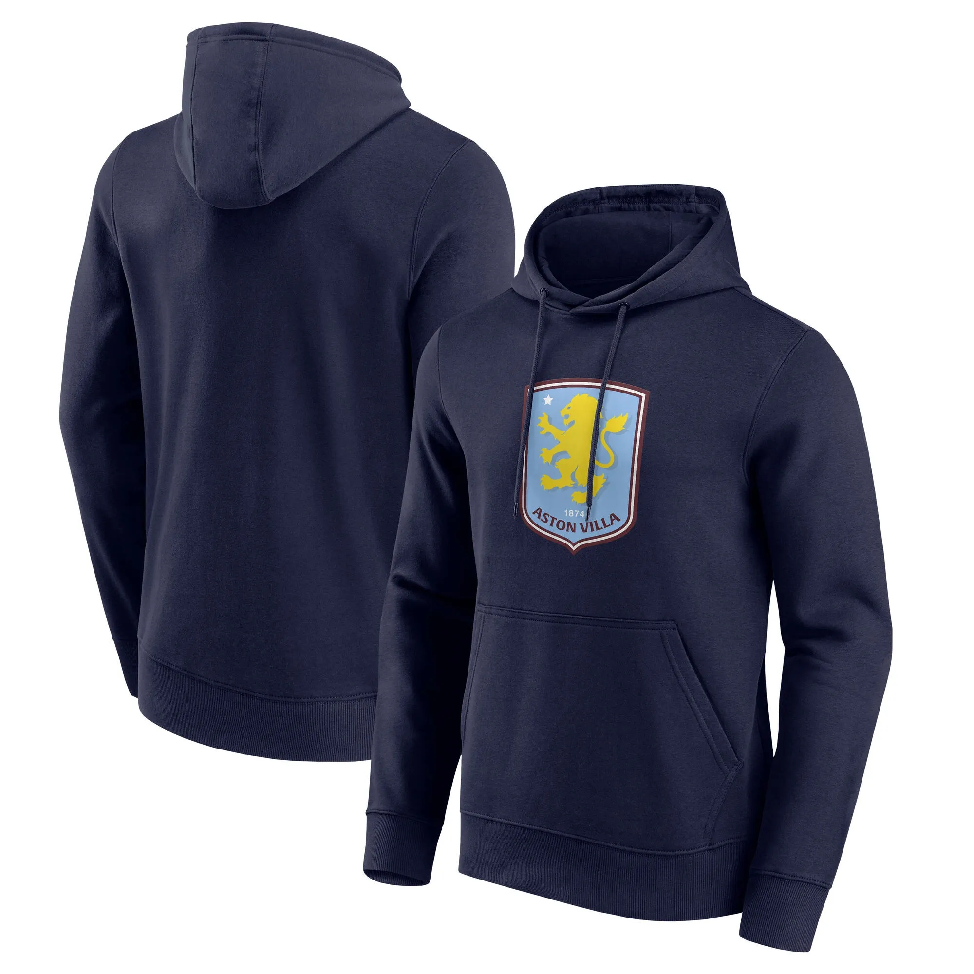 Aston Villa Primary Logo Graphic Hoodie - Navy - Mens