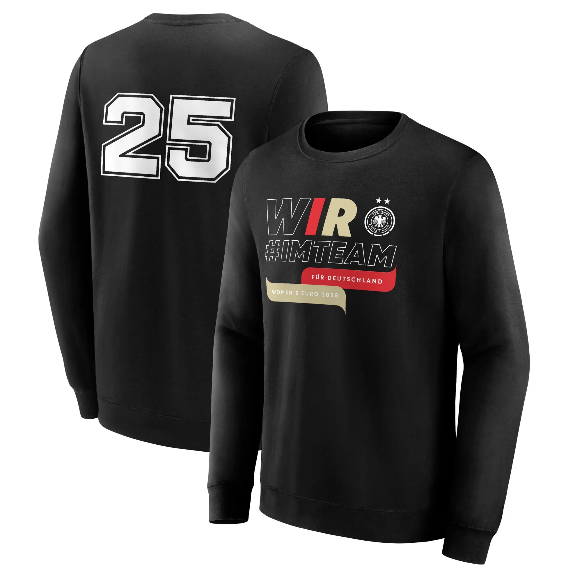 Germany x UEFA Women's Euros 2025 Graphic Crew Sweatshirt - Black - Kids