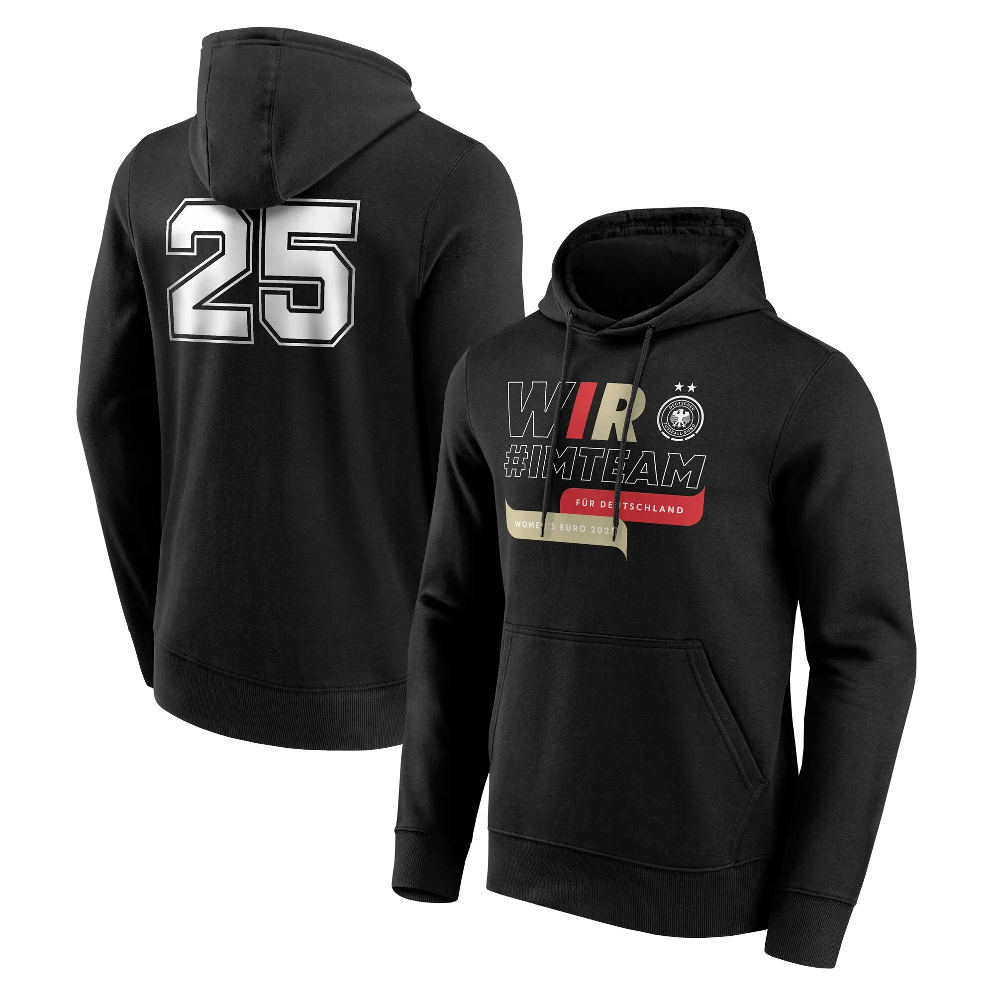 Germany x UEFA Women's Euros 2025 Graphic Hoodie - Black - Mens