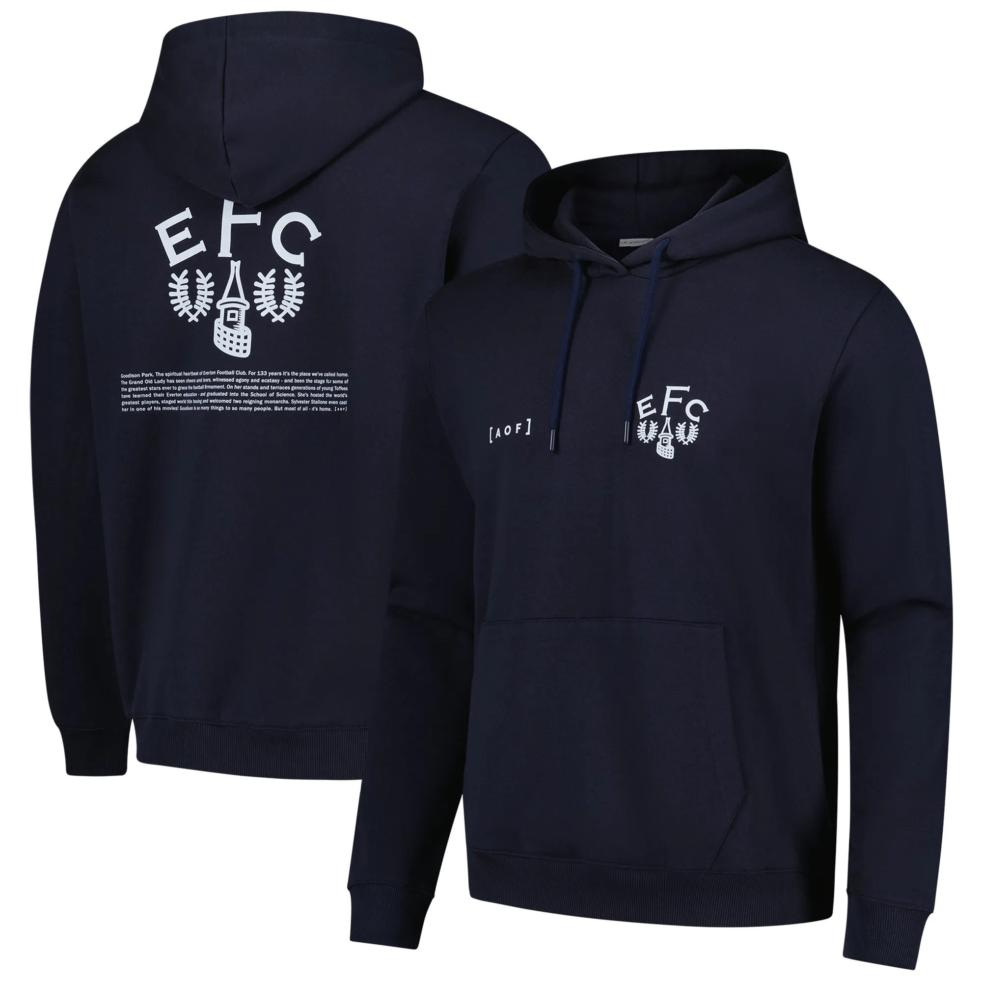 Everton x Art of Football Crest Stadium Hoodie - Navy