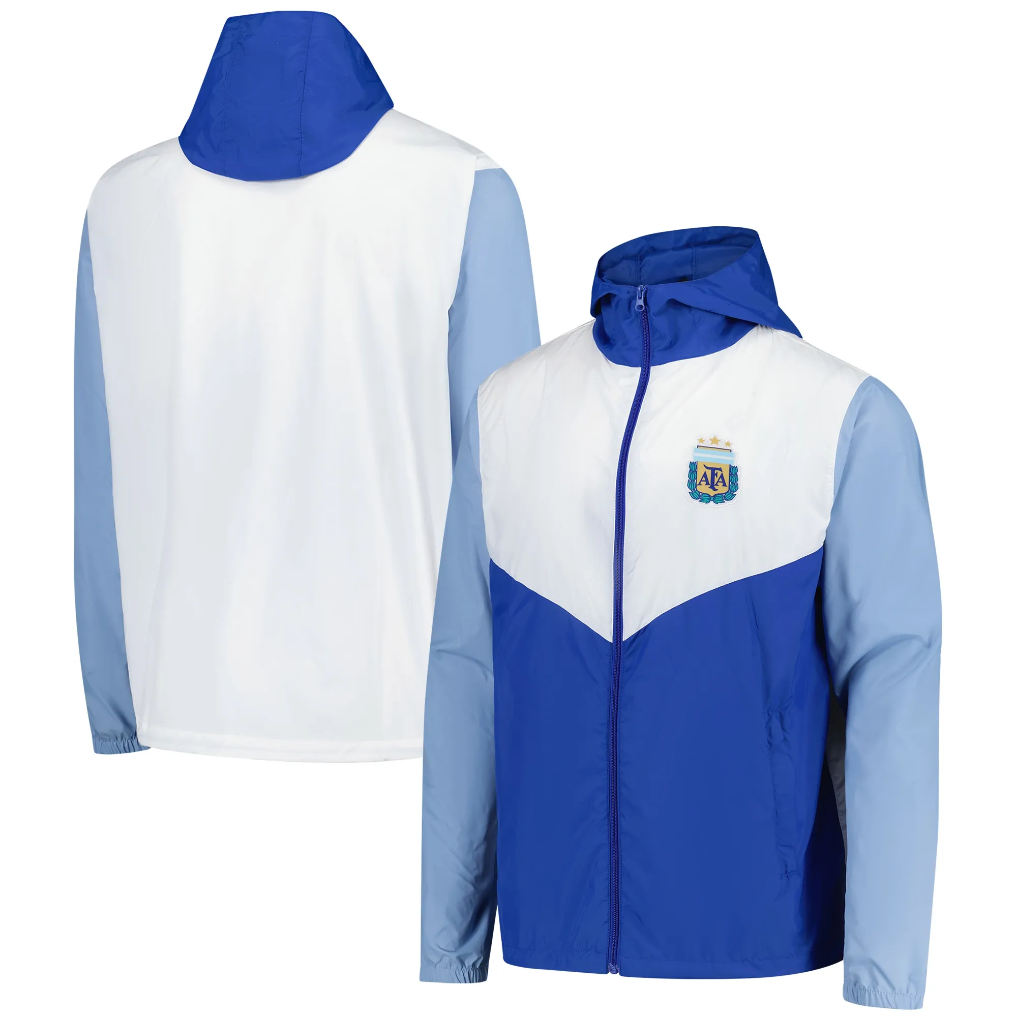 Argentina Colour Block Windbreaker - Royal/White/Frosty Blue - Mens