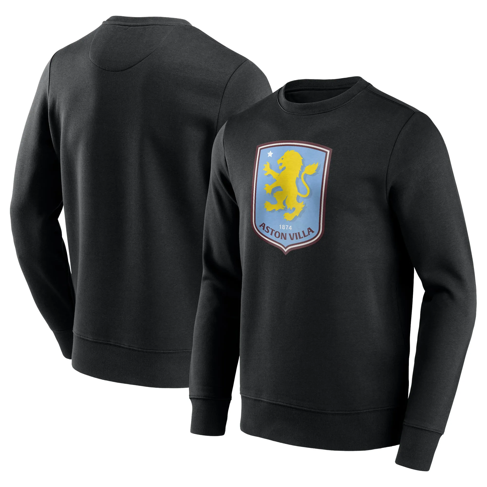 Aston Villa Primary Logo Graphic Crew Sweatshirt - Claret - Mens