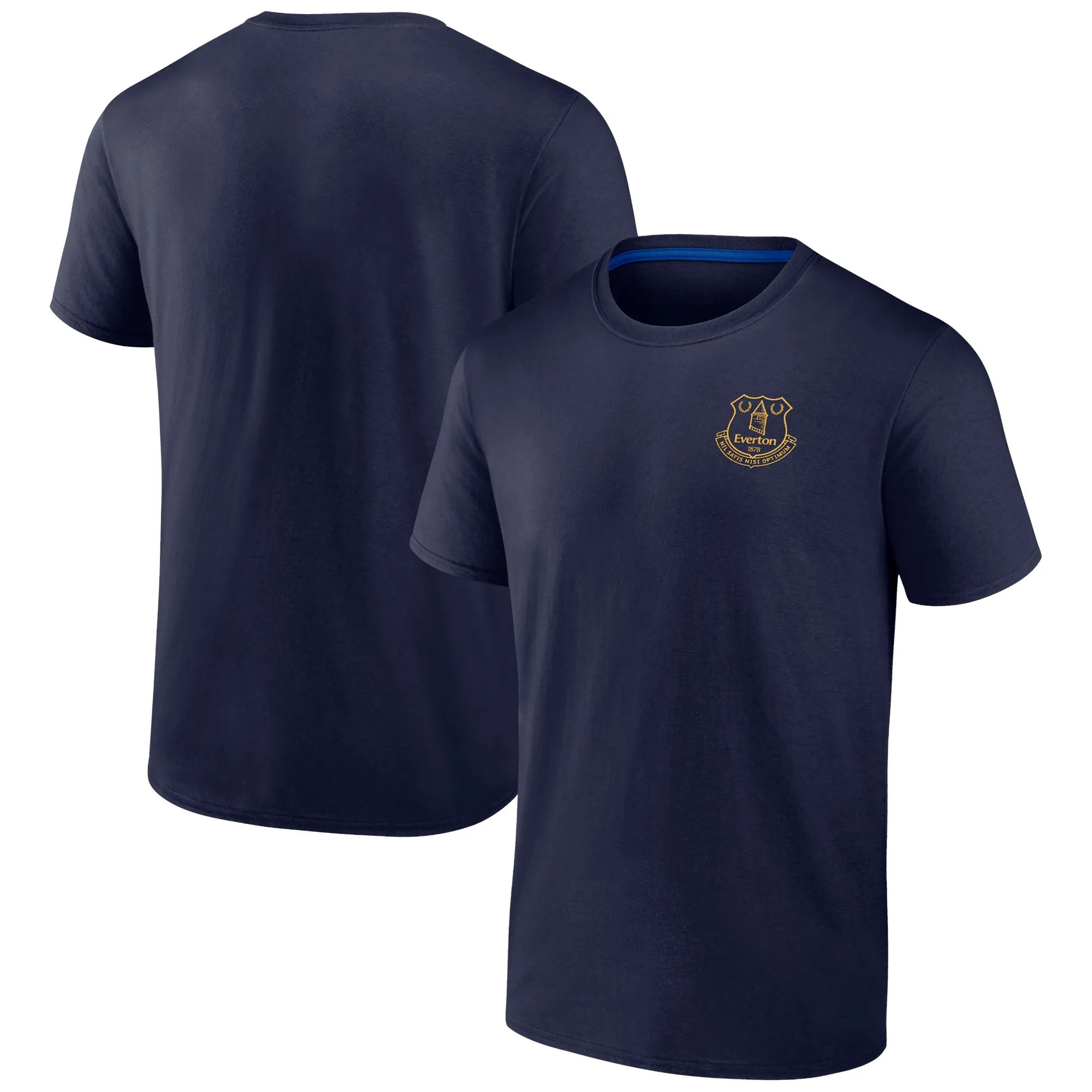 Everton Essentials Small Crest T-Shirt - Navy - Mens