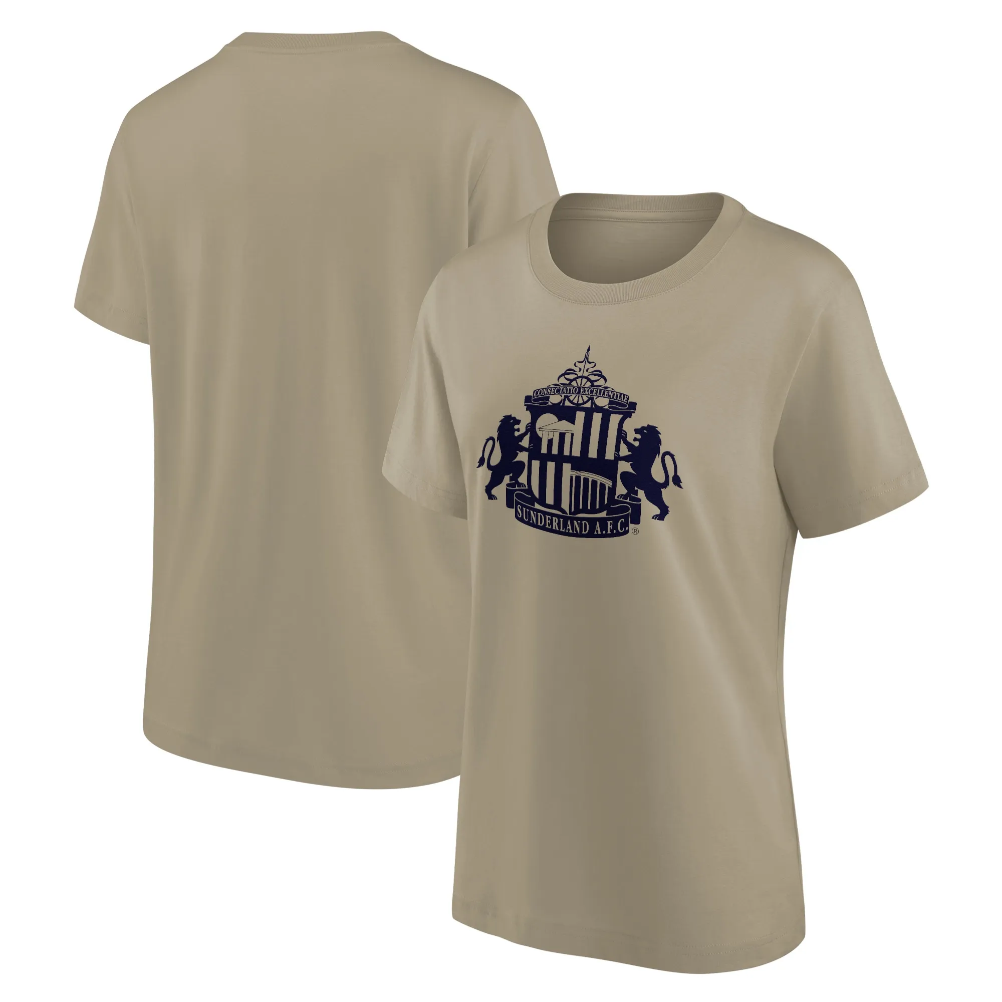 Sunderland Mono Logo Graphic Oversized T-Shirt - Khaki - Womens