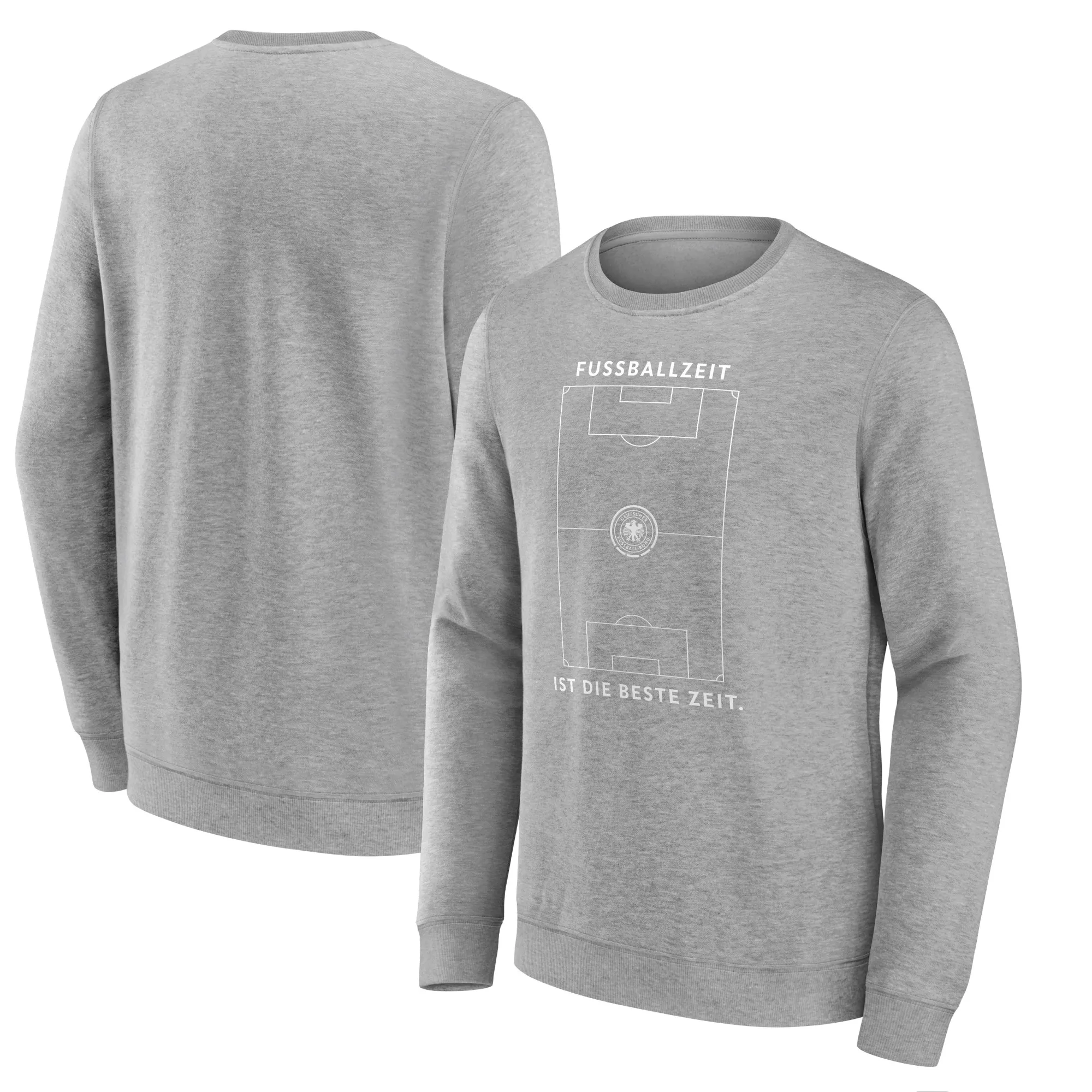 DFB Fussballzeit Graphic Crew Sweatshirt - Sports Grey - Youth