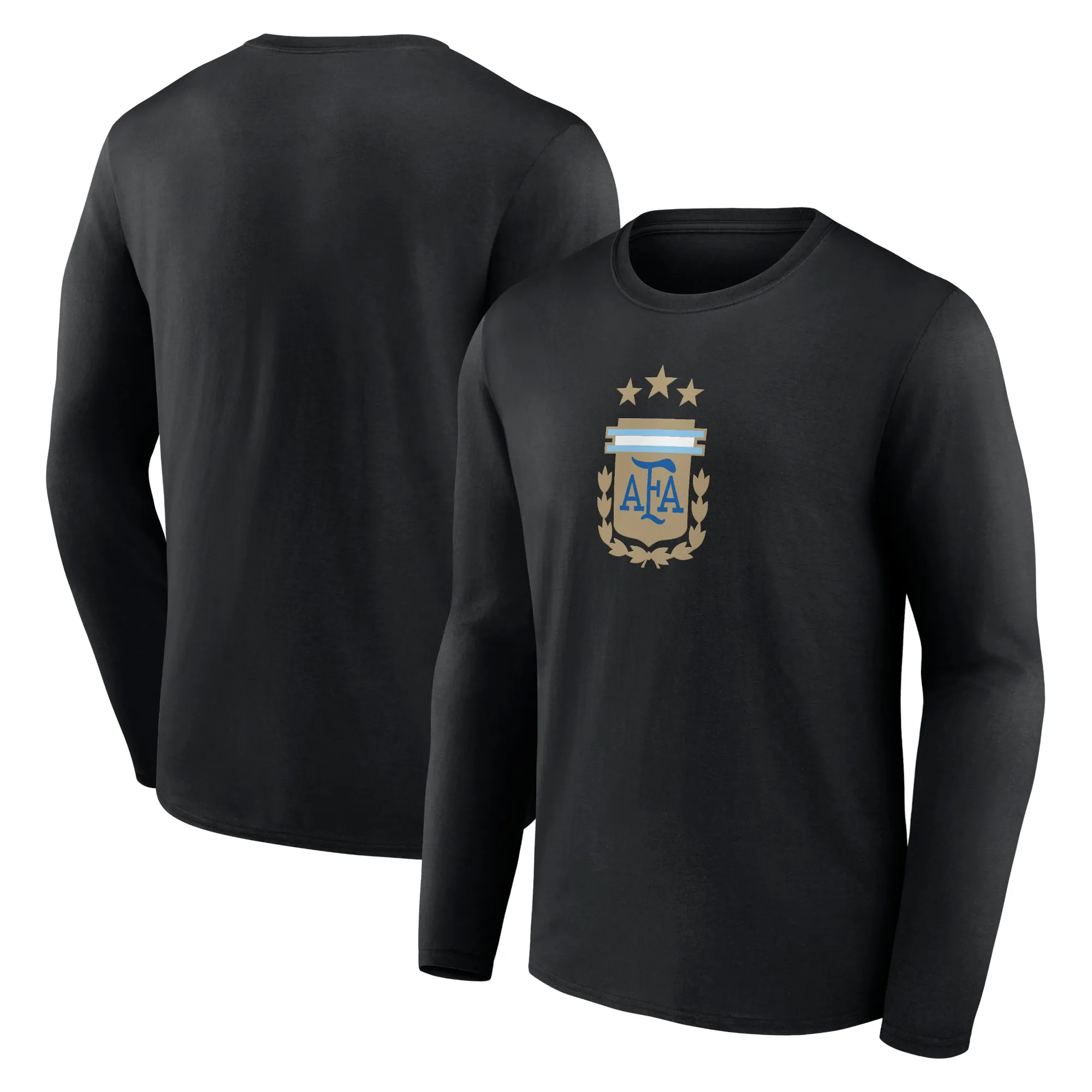 Argentina Primary Logo Graphic Long Sleeve T-Shirt - Black - Mens