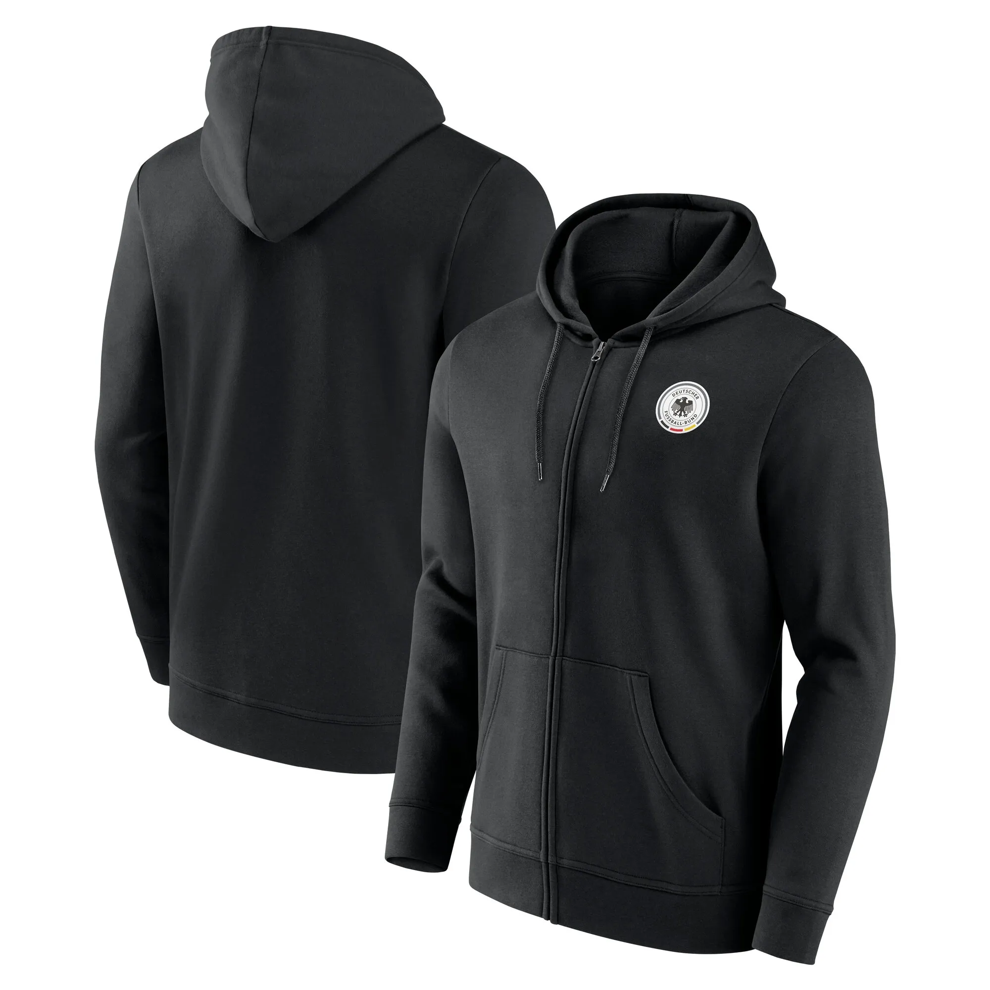 DFB Logo Full Zip Hoodie - Black - Mens