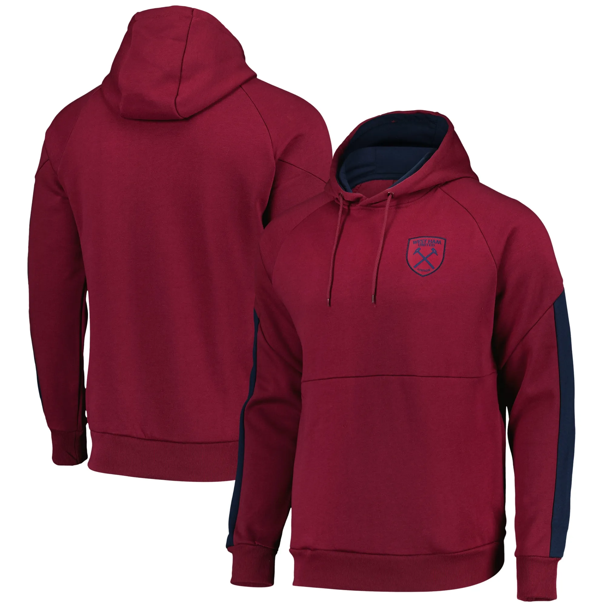 West Ham United Core Small Crest Hoodie - Claret - Mens