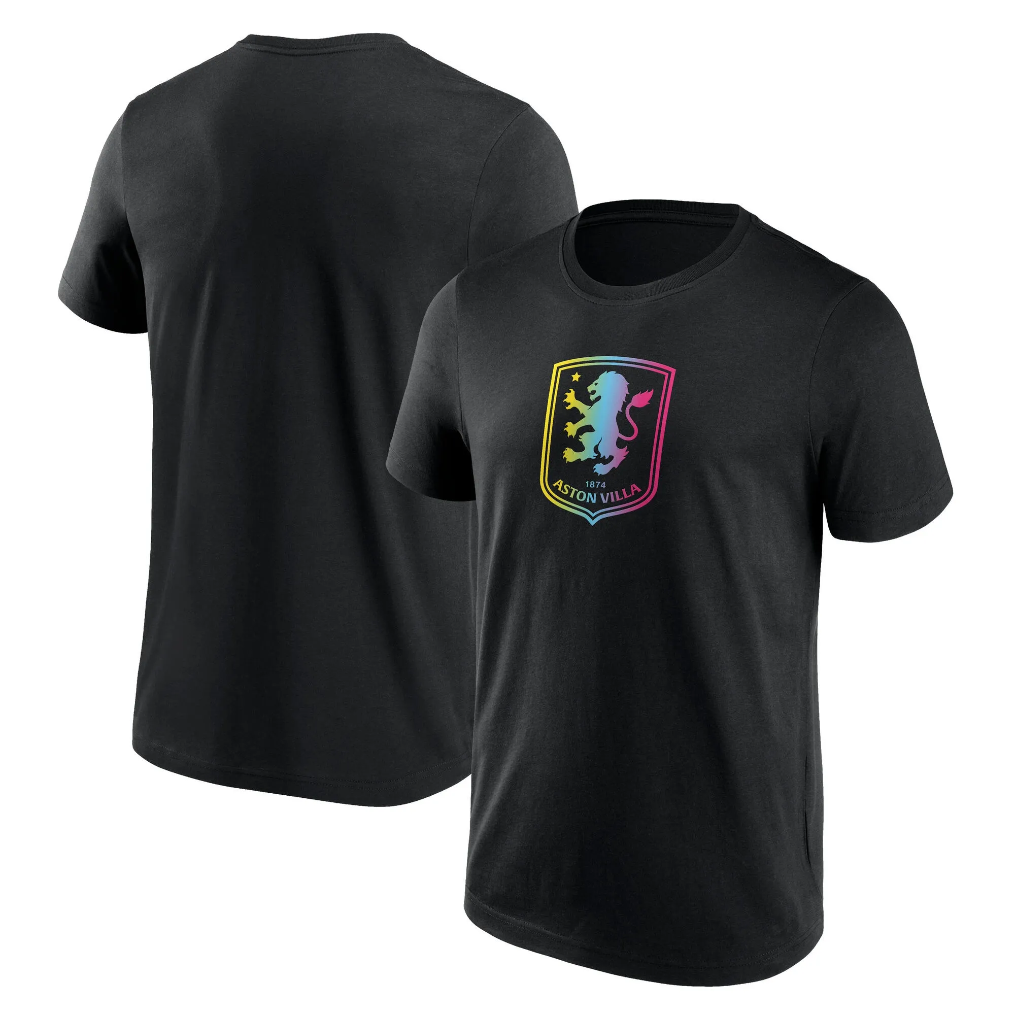 Aston Villa Boost Logo Short Sleeve Graphic T-Shirt - Black - Mens