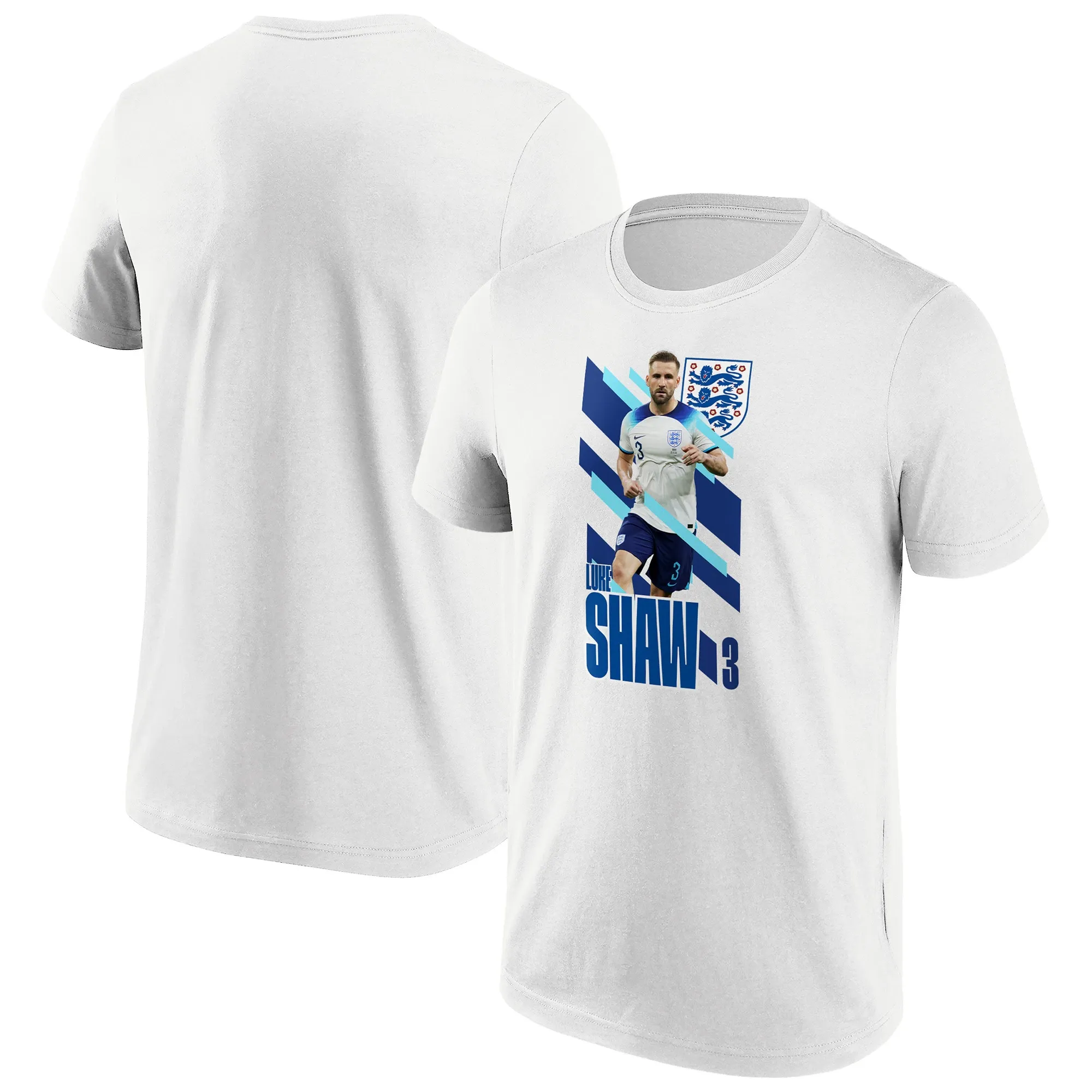 England FA Phillips No 14 Name & Number Graphic T-Shirt - White - Unisex