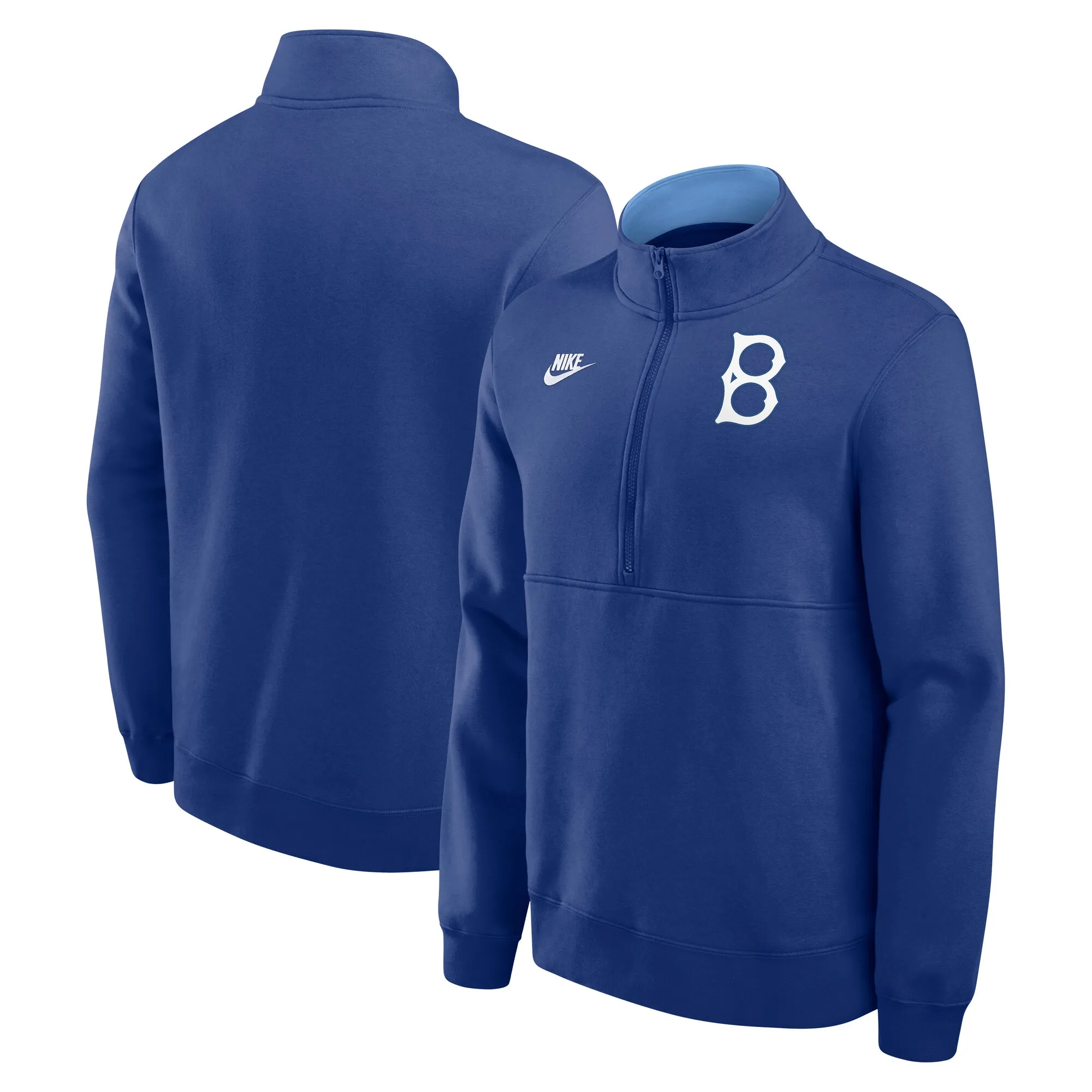 Brooklyn Dodgers Nike Cooperstown 1/2 Zip Fleece - Mens