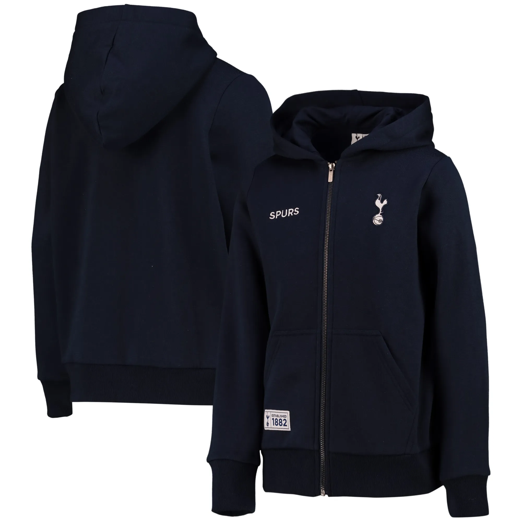Tottenham Hotspur Zip Thru Hoodie - Navy - Kids
