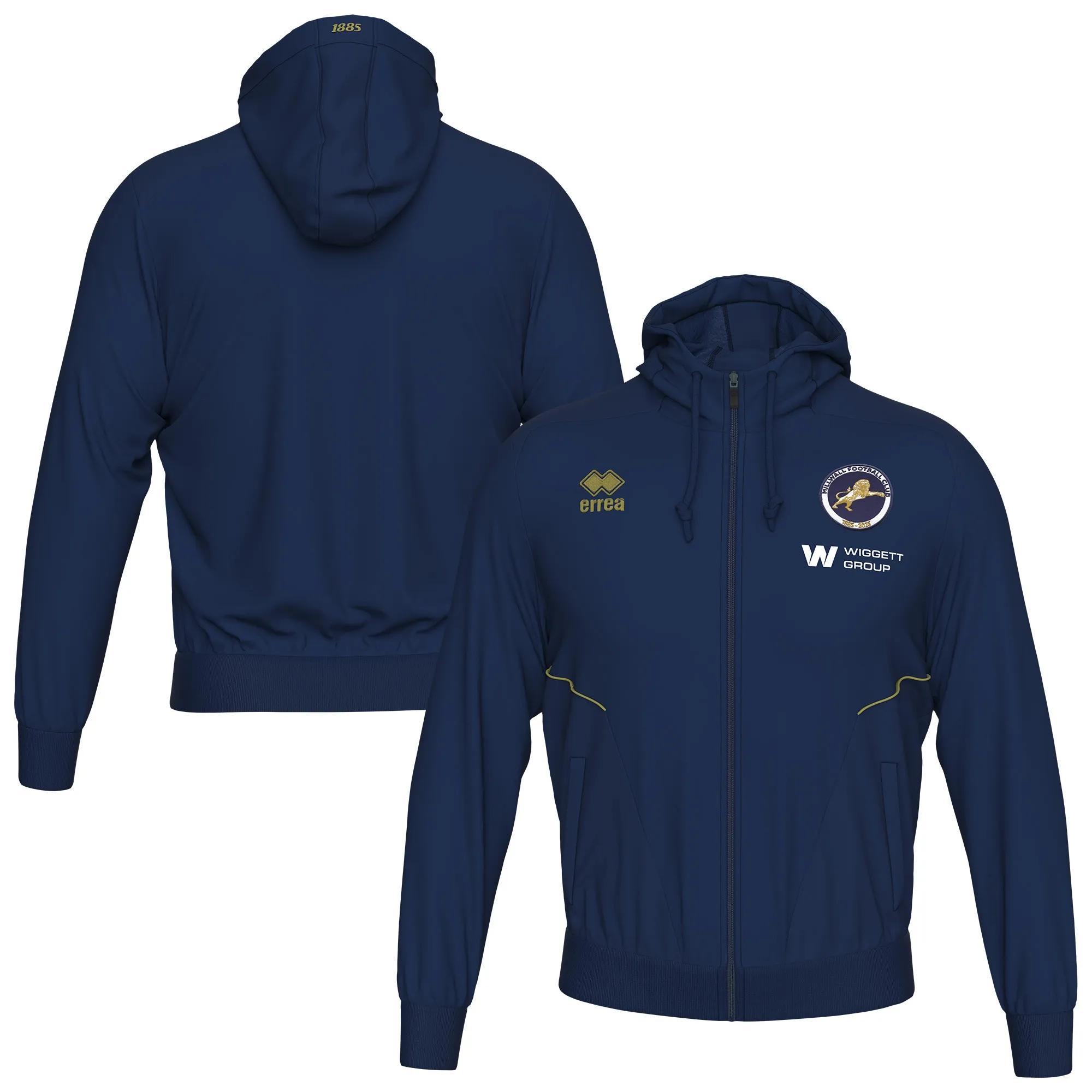 Millwall Errea Travel Zipped Hoodie - Navy - Kids