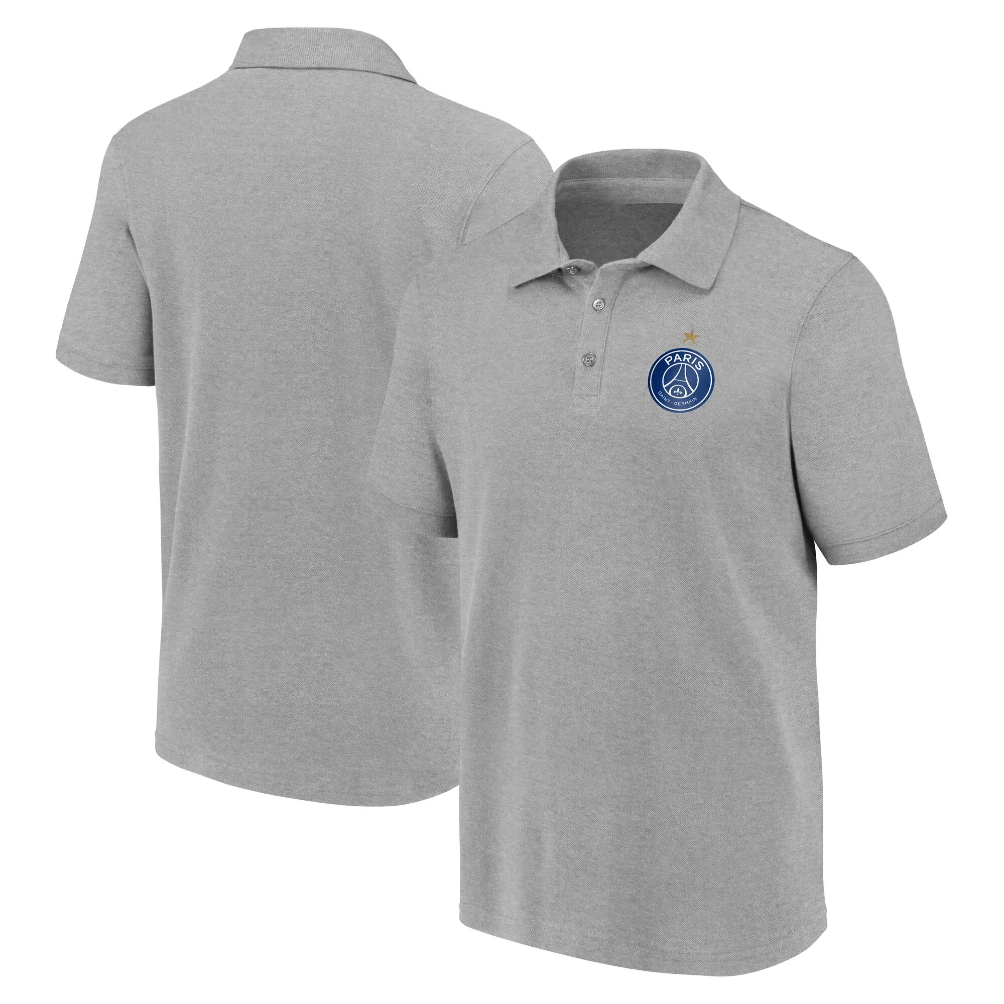 PSG European Champions Eiffel Star Graphic Polo Shirt - Sports Grey - Mens