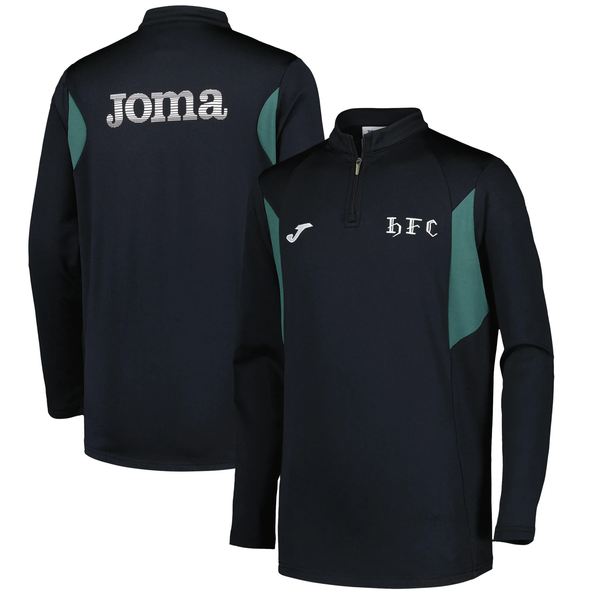 Hibernian Joma Coaches Training Midlayer Top - Black - Kids