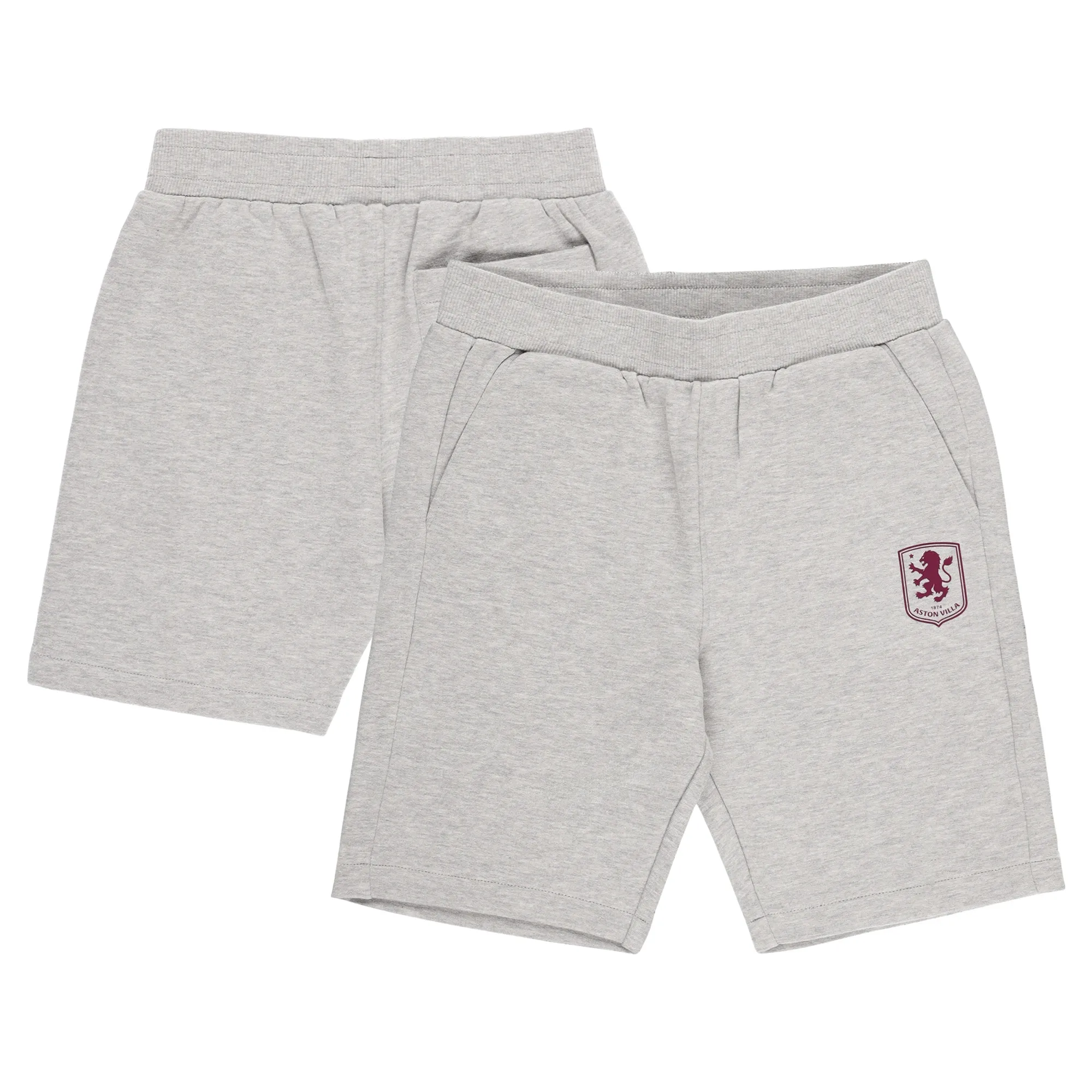 Aston Villa Sweat Shorts - Grey Marl - Boys