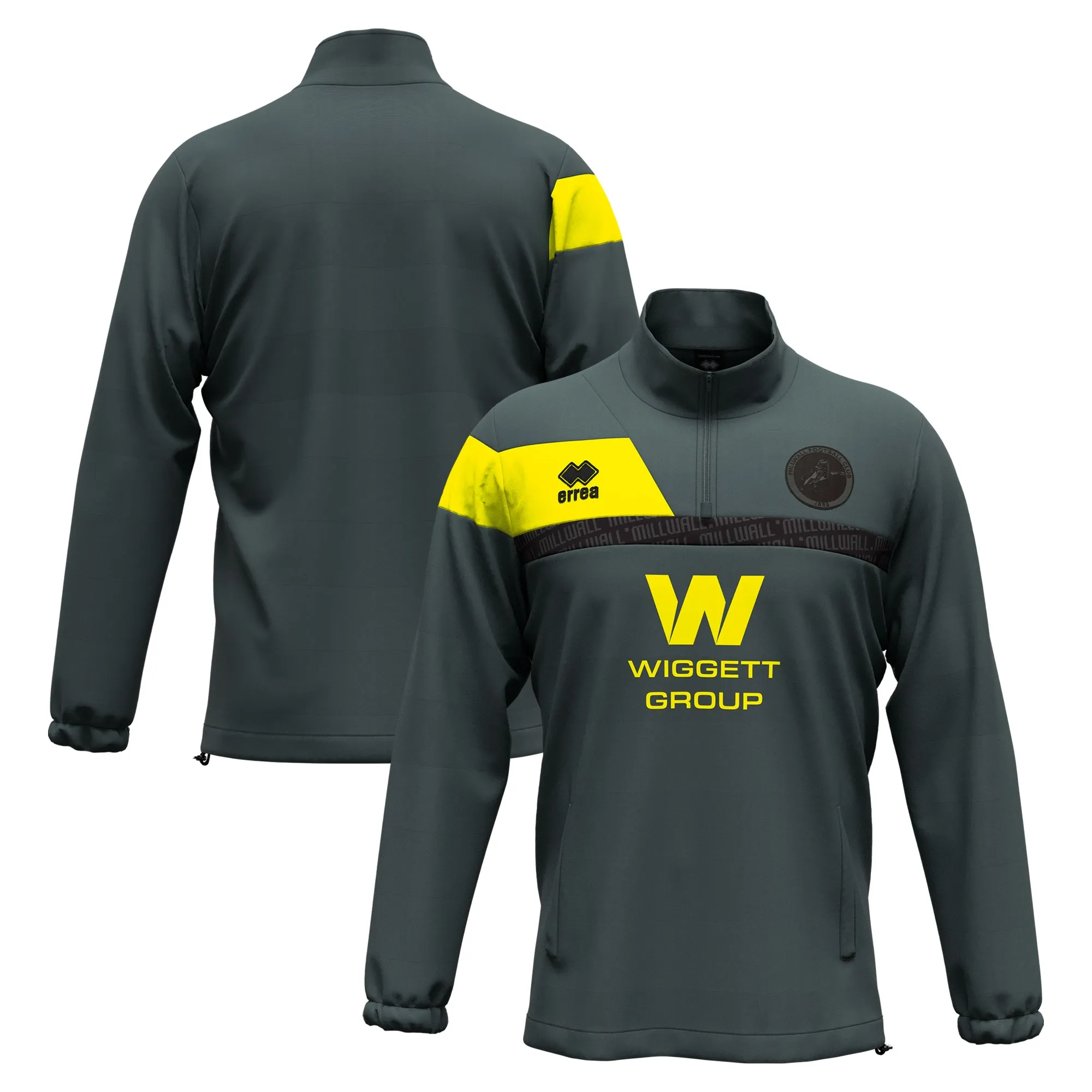 Millwall Errea Player Training Midlayer Top - Anthracite