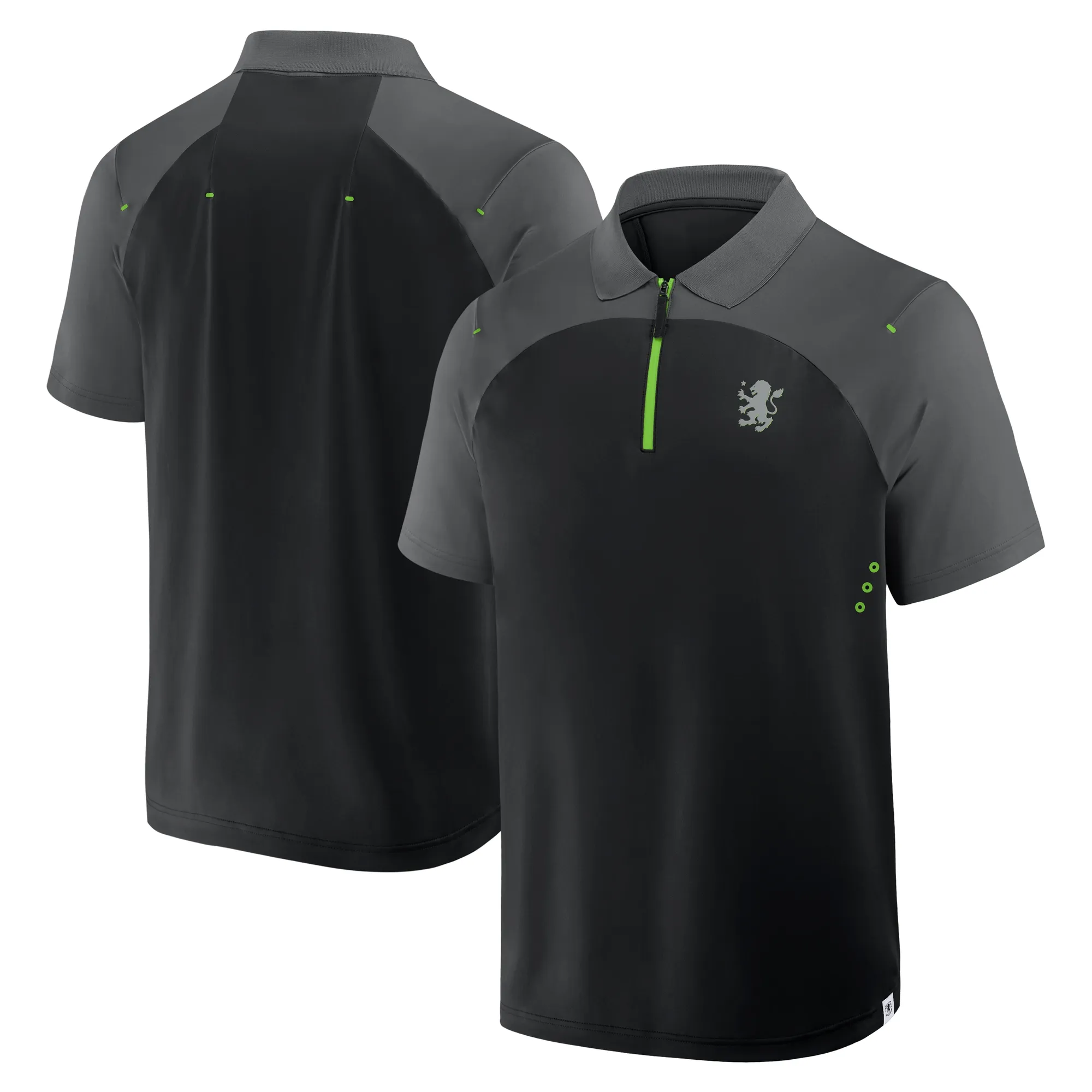 Aston Villa Tech Polo - Black - Mens
