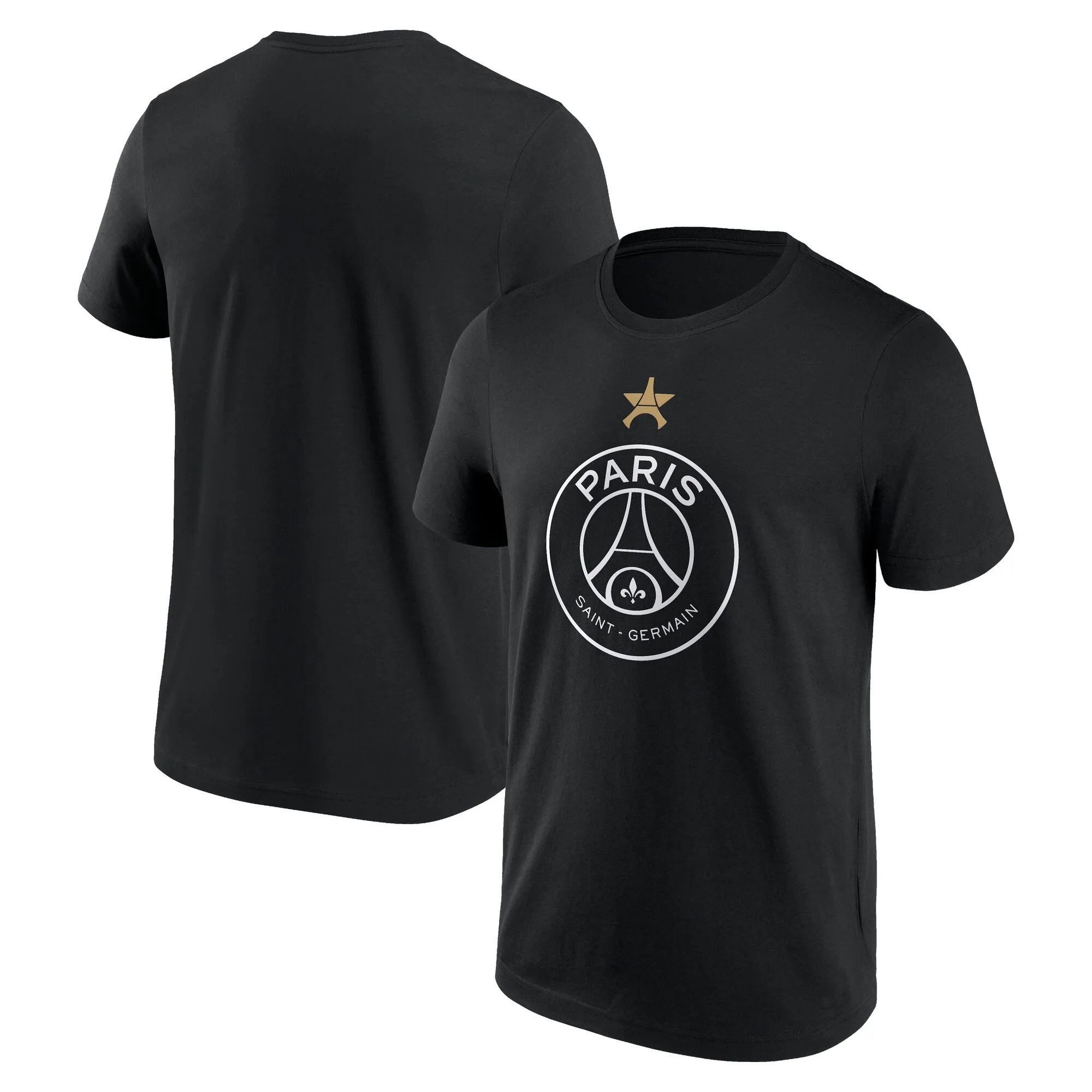 PSG European Champions Eiffel Star Graphic T-Shirt - Black
